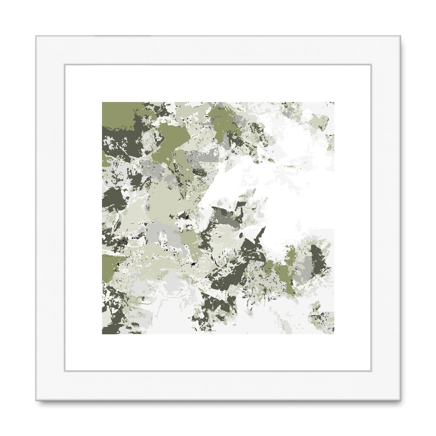 Framed Graphic Art Print, White Mat - 8x8 12x12 16x16 20x20 24x24 28x28 inches | FPS-1240-7695