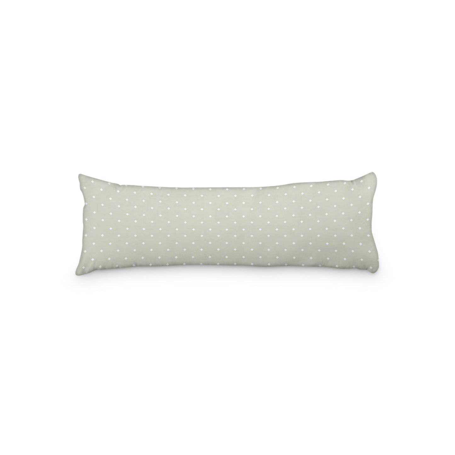 Pale Green Microfiber Body Pillow with White Diamonds, MFBP-1241-102, 20 x 54 inches