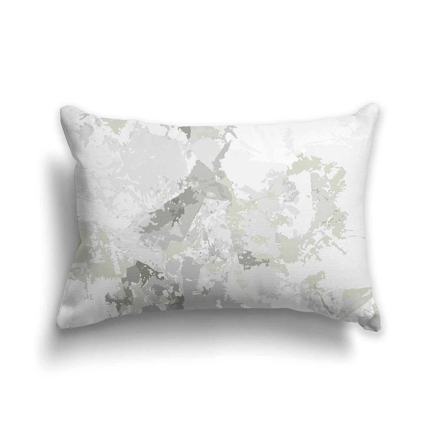 Lumbar Throw Pillow featuring graphic art from the Pistachio Blitz Collection