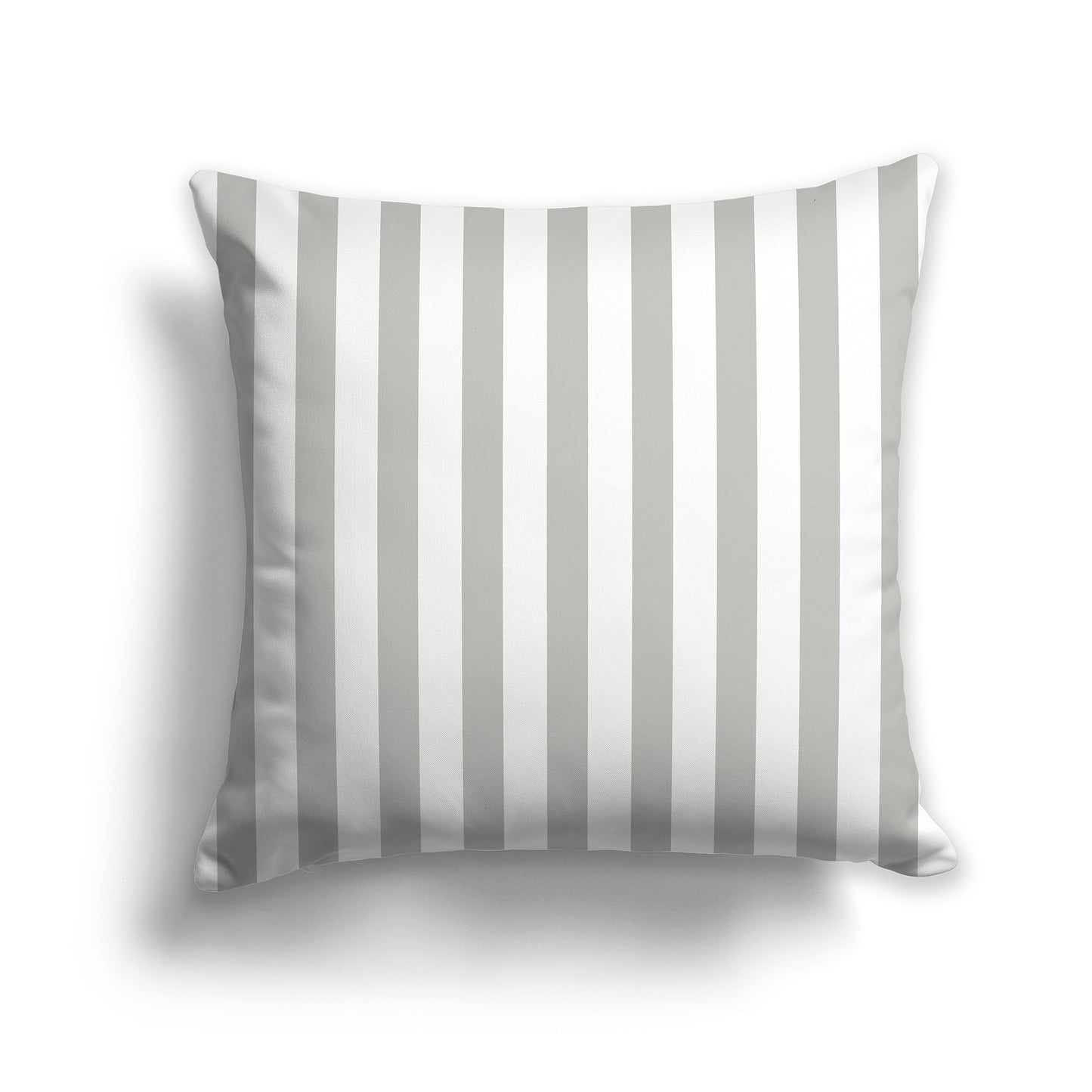 26 inch Throw Pillow with Grey and White Vertical Bars