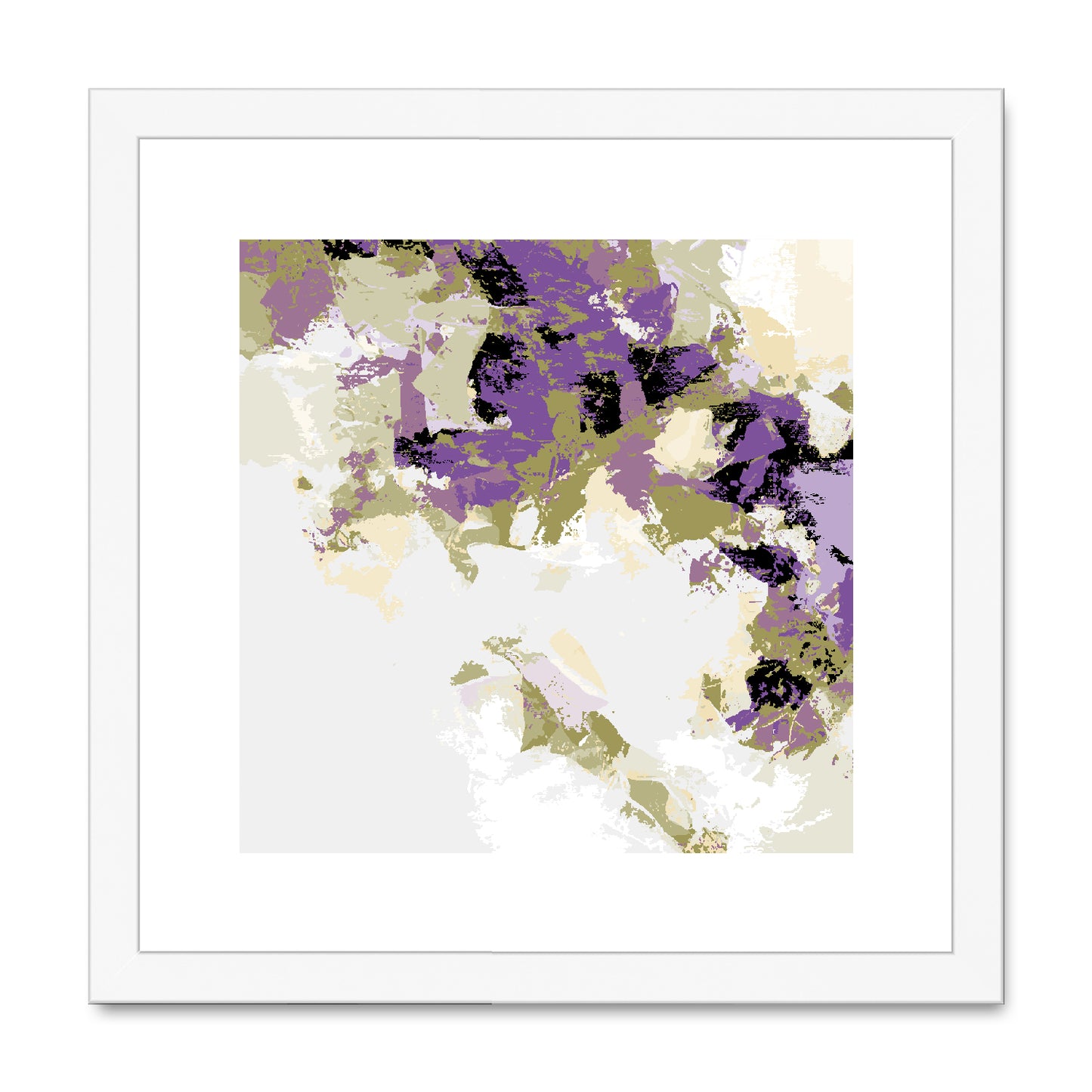 Framed Graphic Art Print, White Mat - 8x8 12x12 16x16 20x20 24x24 28x28 inches | FPS-1250-7693
