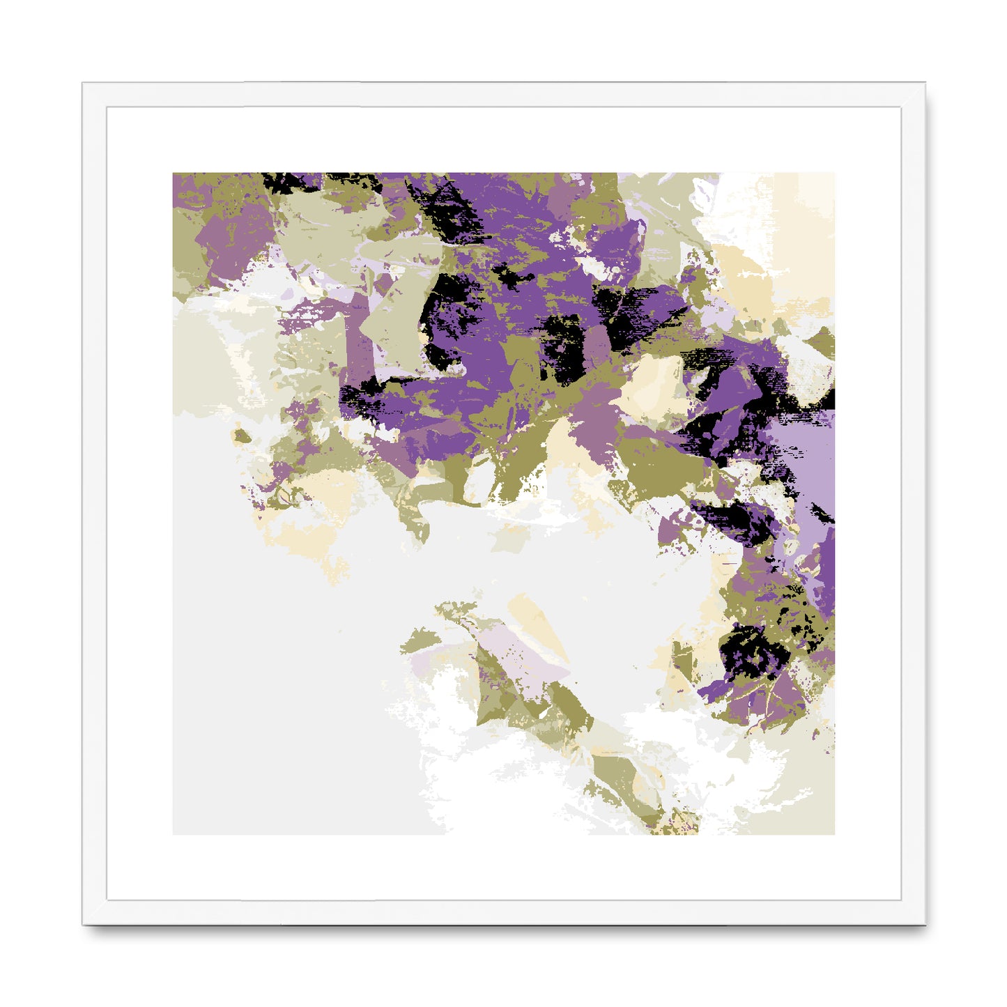 Framed Graphic Art Print, White Mat - 8x8 12x12 16x16 20x20 24x24 28x28 inches | FPS-1250-7693