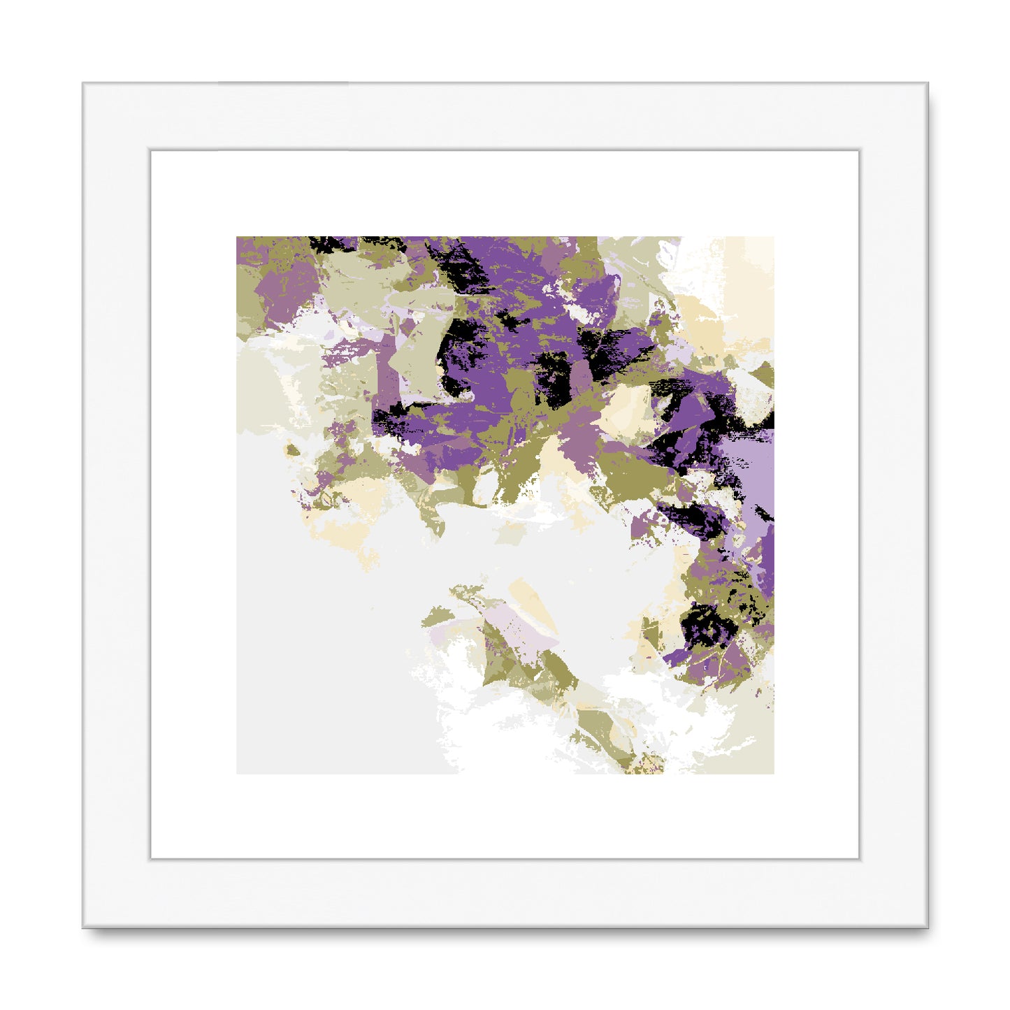 Framed Graphic Art Print, White Mat - 8x8 12x12 16x16 20x20 24x24 28x28 inches | FPS-1250-7693