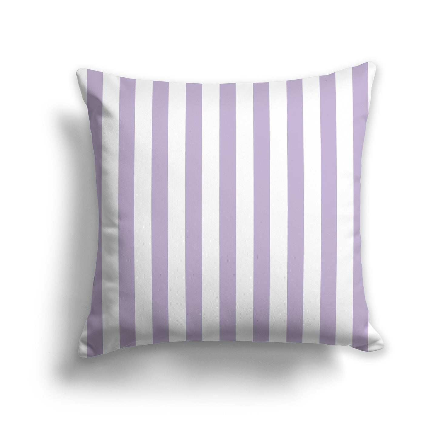 26 inch Throw Pillow with Thick Mauve and White Vertical Bars