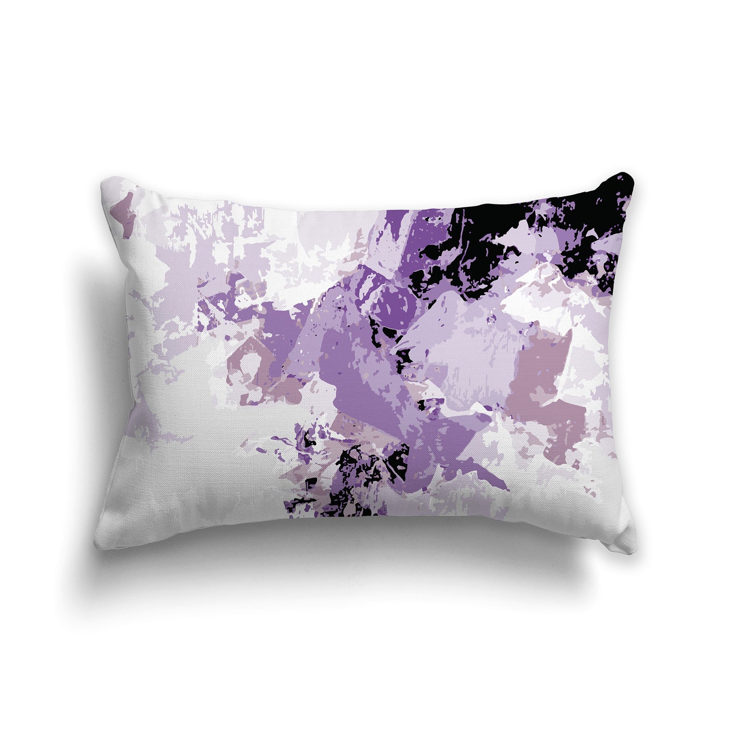 Lumbar Throw Pillow featuring graphic art from the Lavender Valley Collection