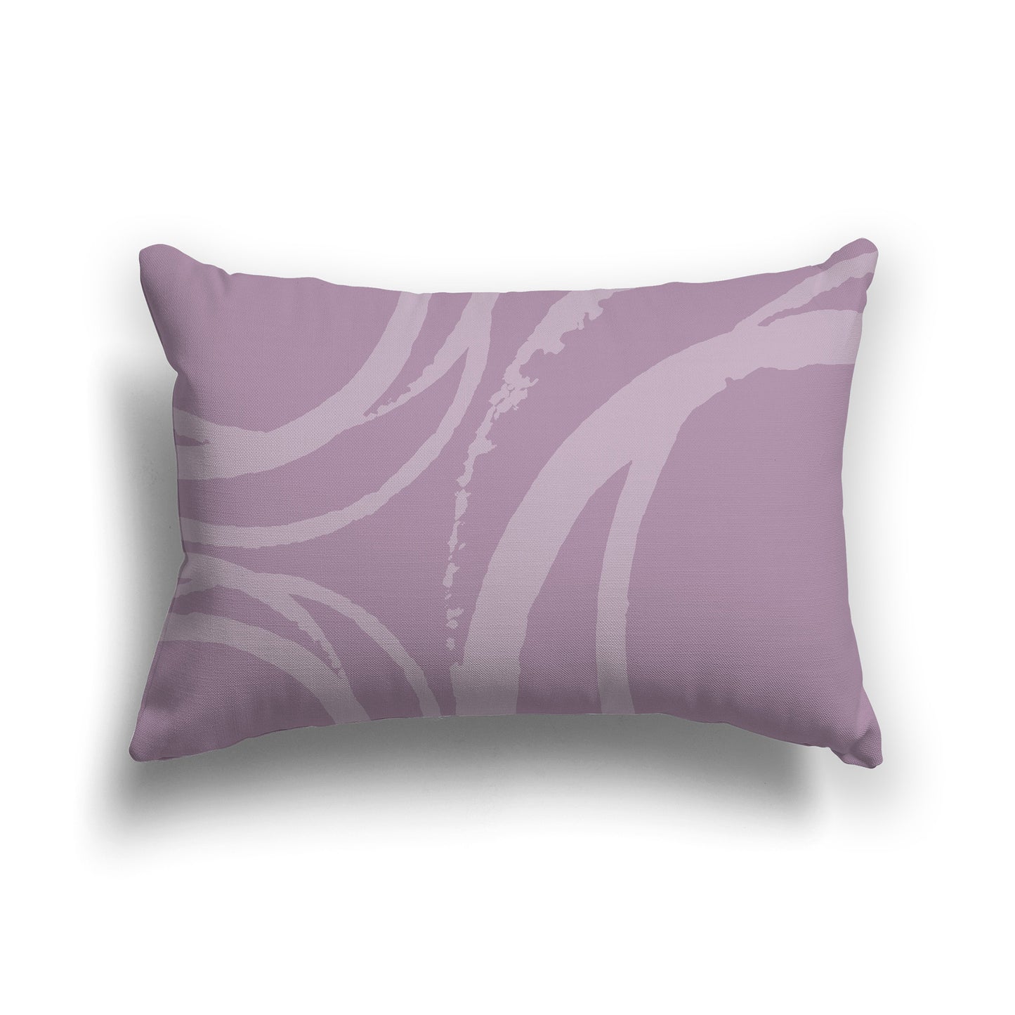 Lumbar Throw Pillow with Two-tone Mauve Abstract Circles