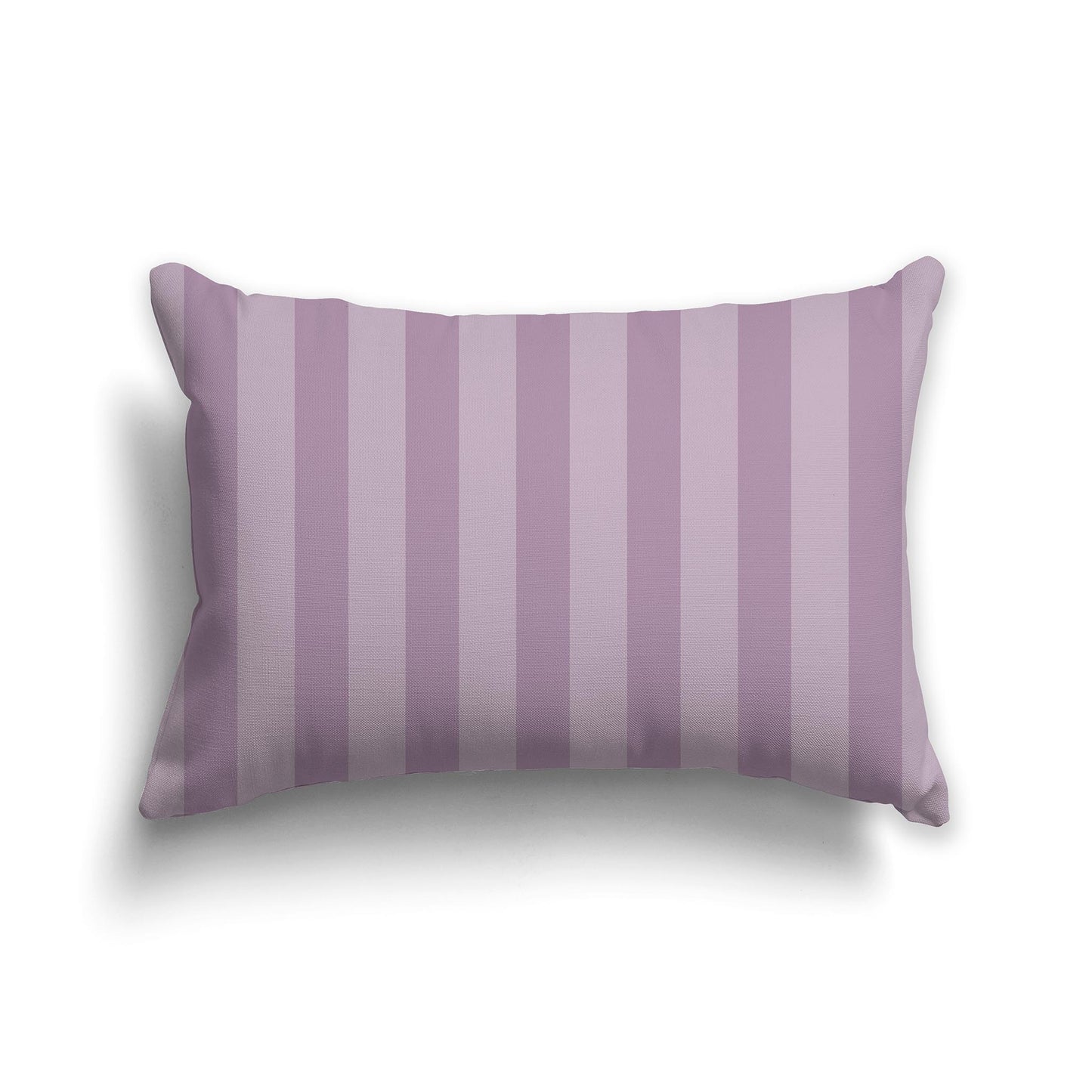 20x14 inch Lumbar Throw Pillow with Thick Two-tone Mauve Vertical Bars