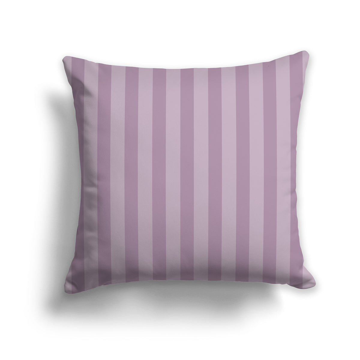 Light Mauve Throw Pillow with Mauve Vertical Bars on Front | Faux Suede | 26 x 26 inches