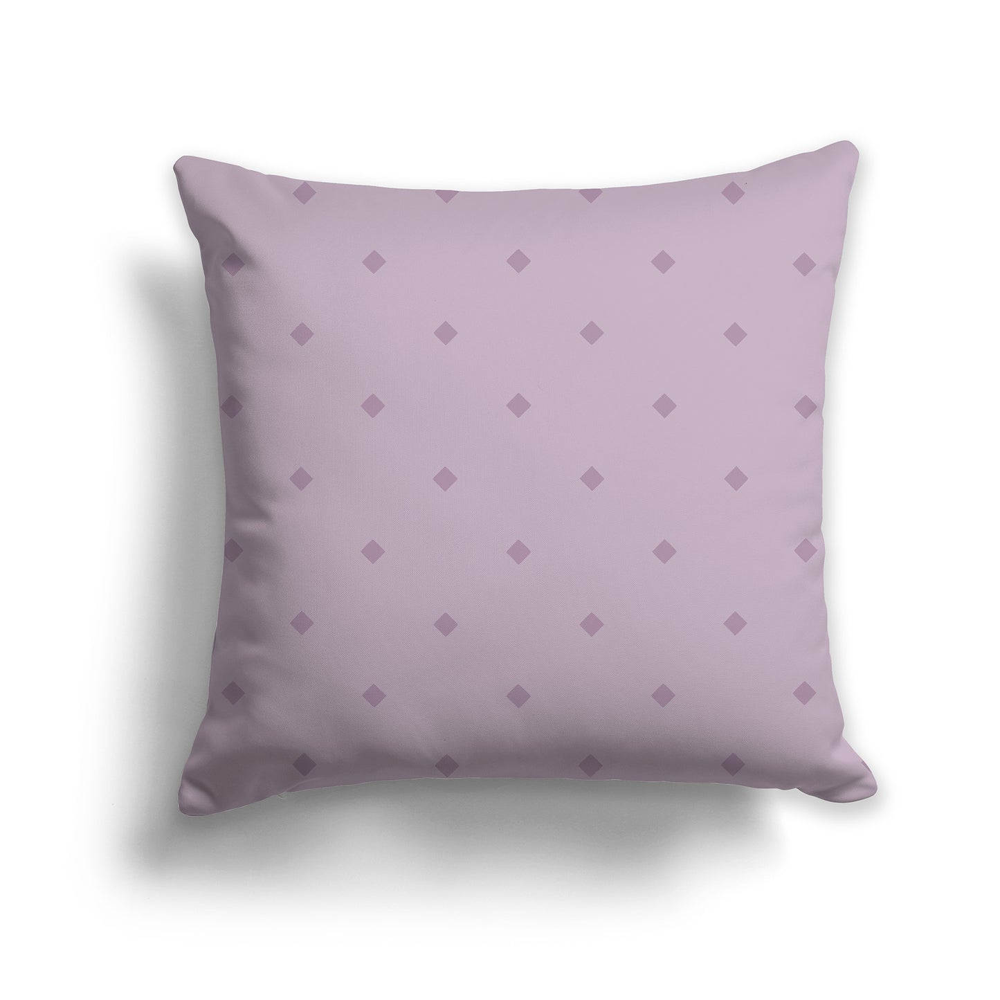 14 inch Light Mauve Throw Pillow with Large Mauve Diamond Pattern