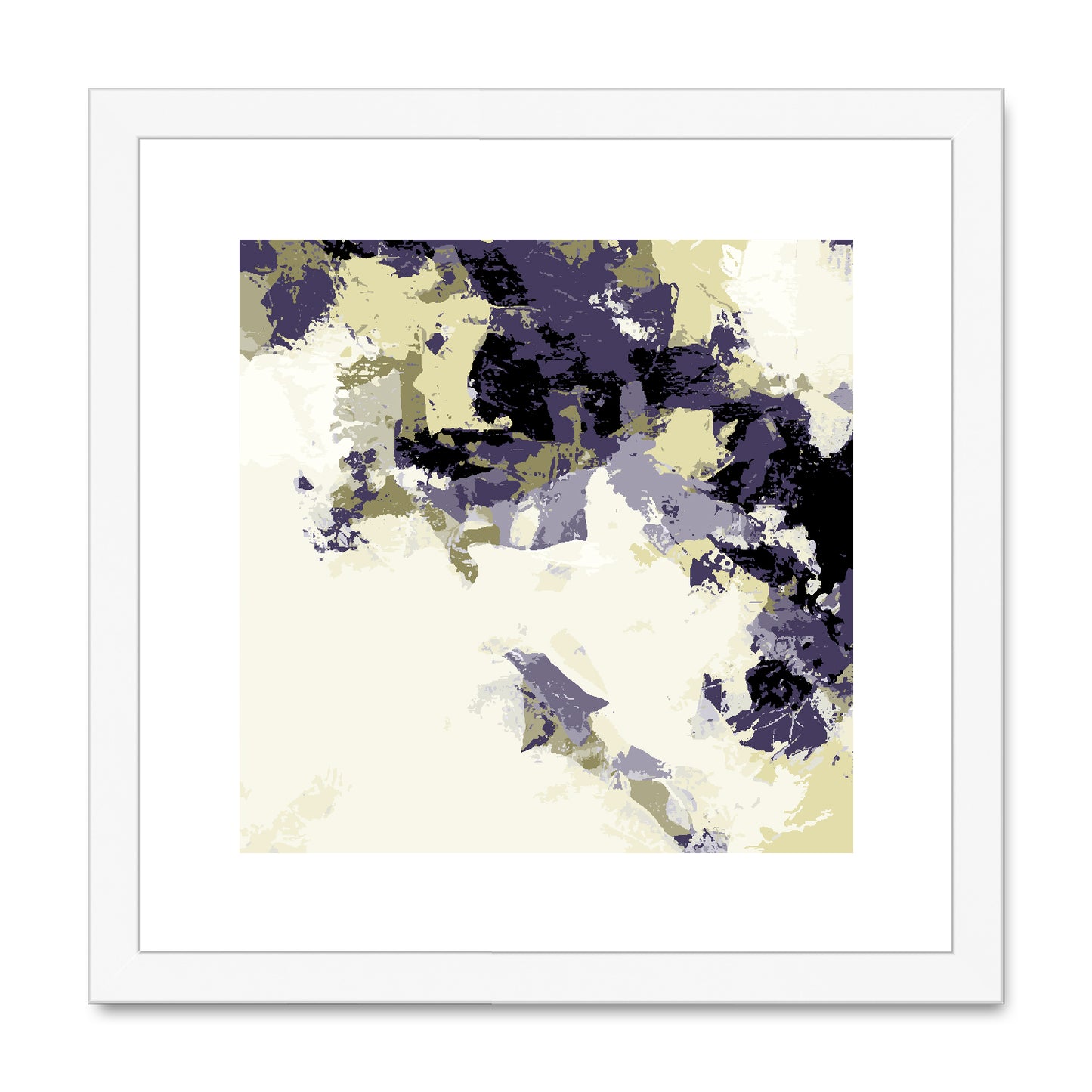 Framed Graphic Art Print, White Mat - 8x8 12x12 16x16 20x20 24x24 28x28 inches | FPS-1260-7693