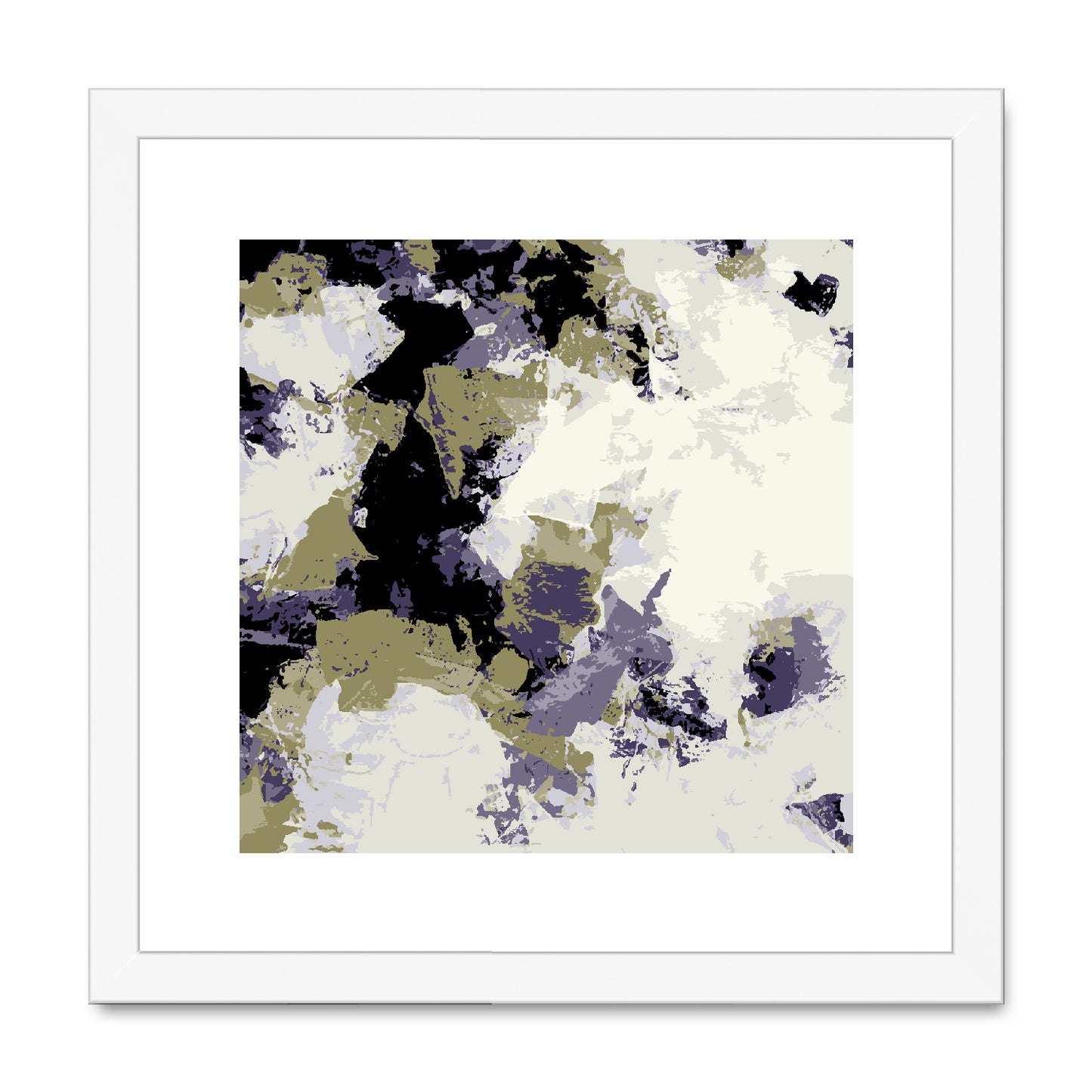 Framed Graphic Art Print, White Mat - 8x8 12x12 16x16 20x20 24x24 28x28 inches | FPS-1260-7695