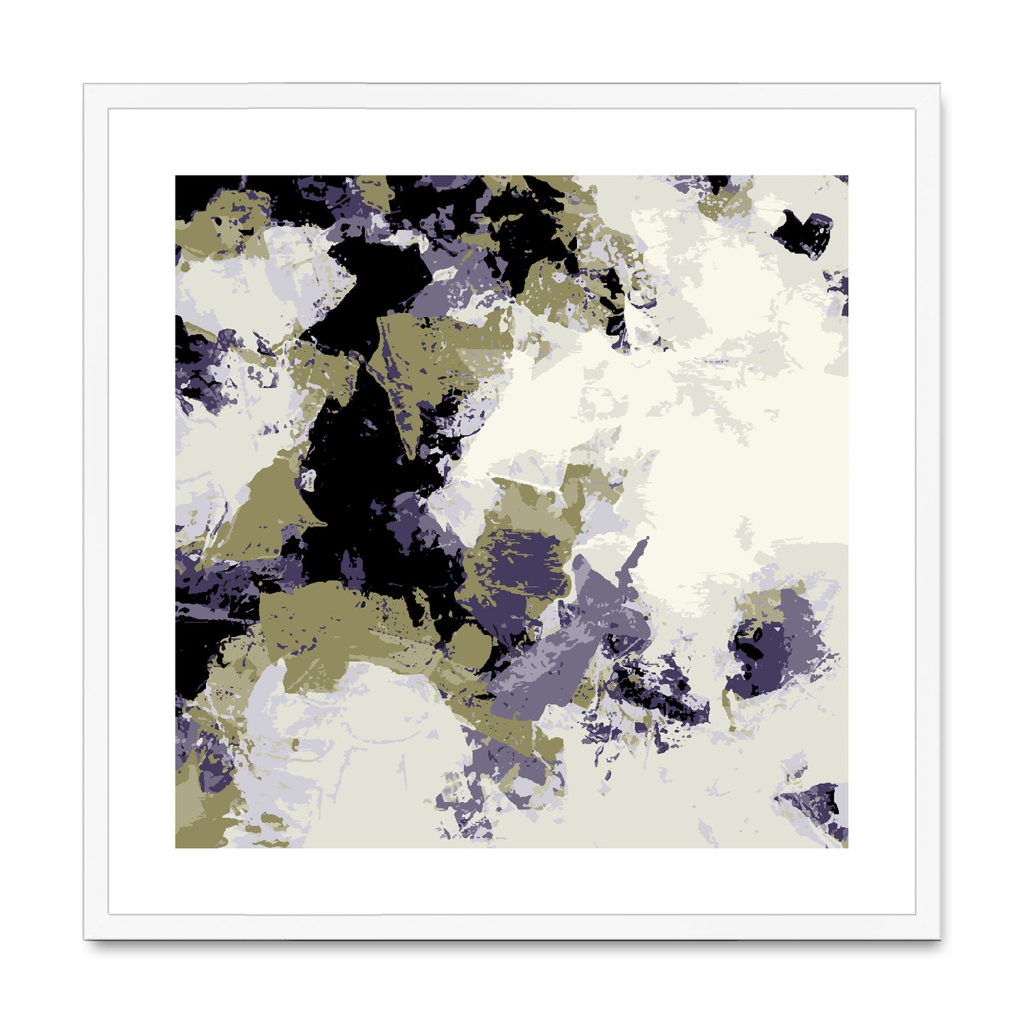 Framed Graphic Art Print, White Mat - 8x8 12x12 16x16 20x20 24x24 28x28 inches | FPS-1260-7695
