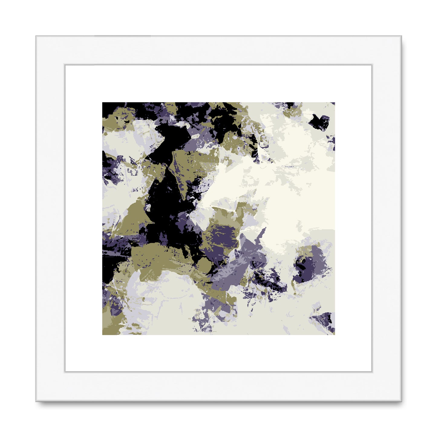 Framed Graphic Art Print, White Mat - 8x8 12x12 16x16 20x20 24x24 28x28 inches | FPS-1260-7695