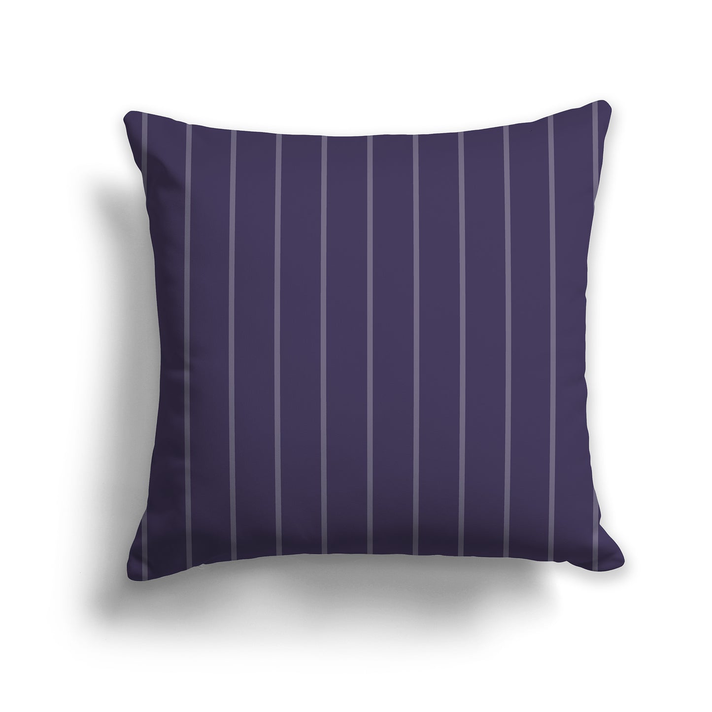 16 inch Throw Pillow with Two-tone Purple Thin Vertical Stripe Pattern