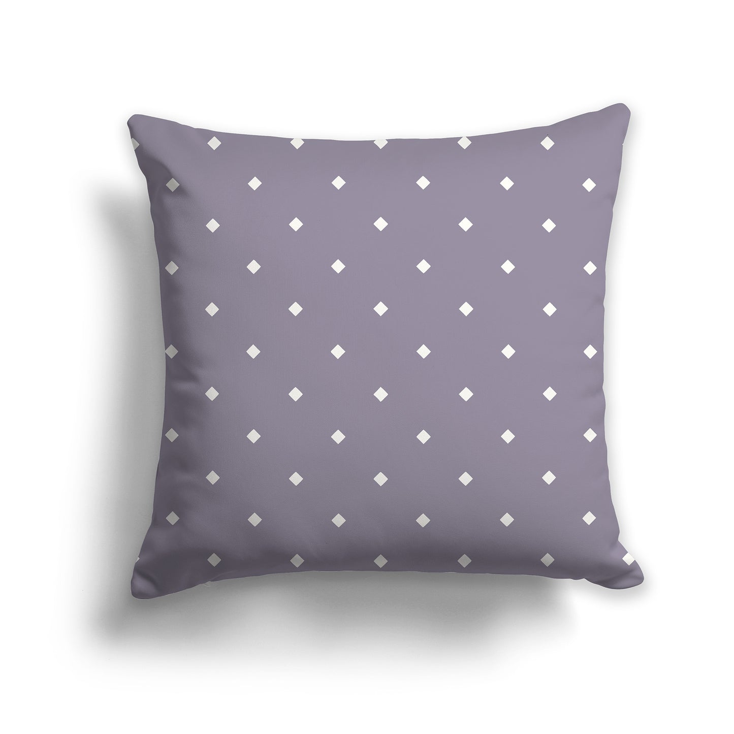 18 inch Lavender Throw Pillow with Large Cream Diamond Pattern