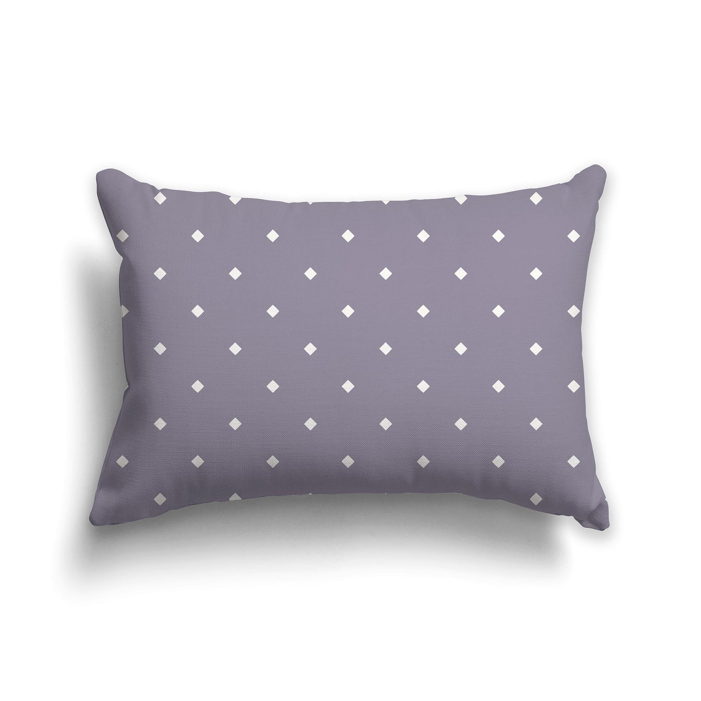 20x14 inch Lumbar Lavender Throw Pillow with Large Cream Diamond Pattern
