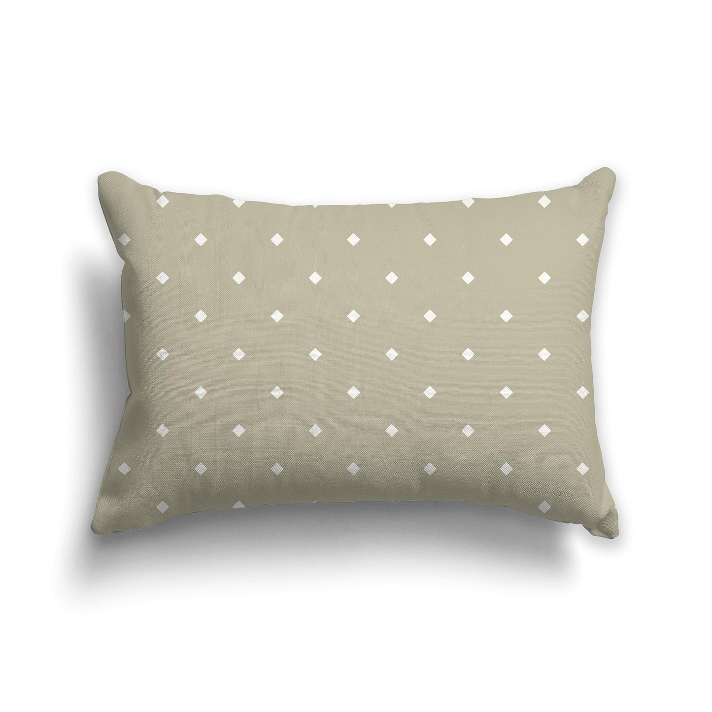 20x14 inch Lumbar Pastel Green Throw Pillow with Large Cream Diamond Pattern