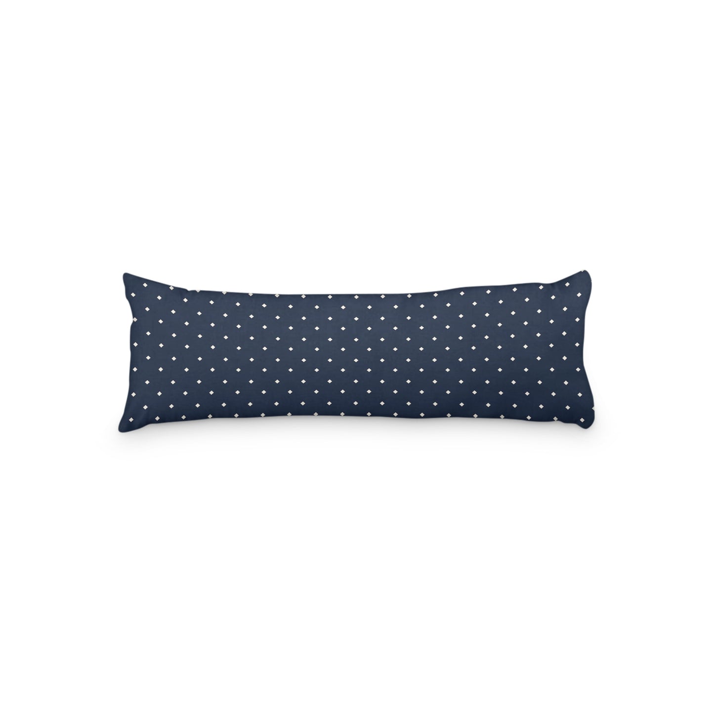 Navy Blue Microfiber Body Pillow with Pale Cream Diamonds, MFBP-1273-102, 20 x 54 inches