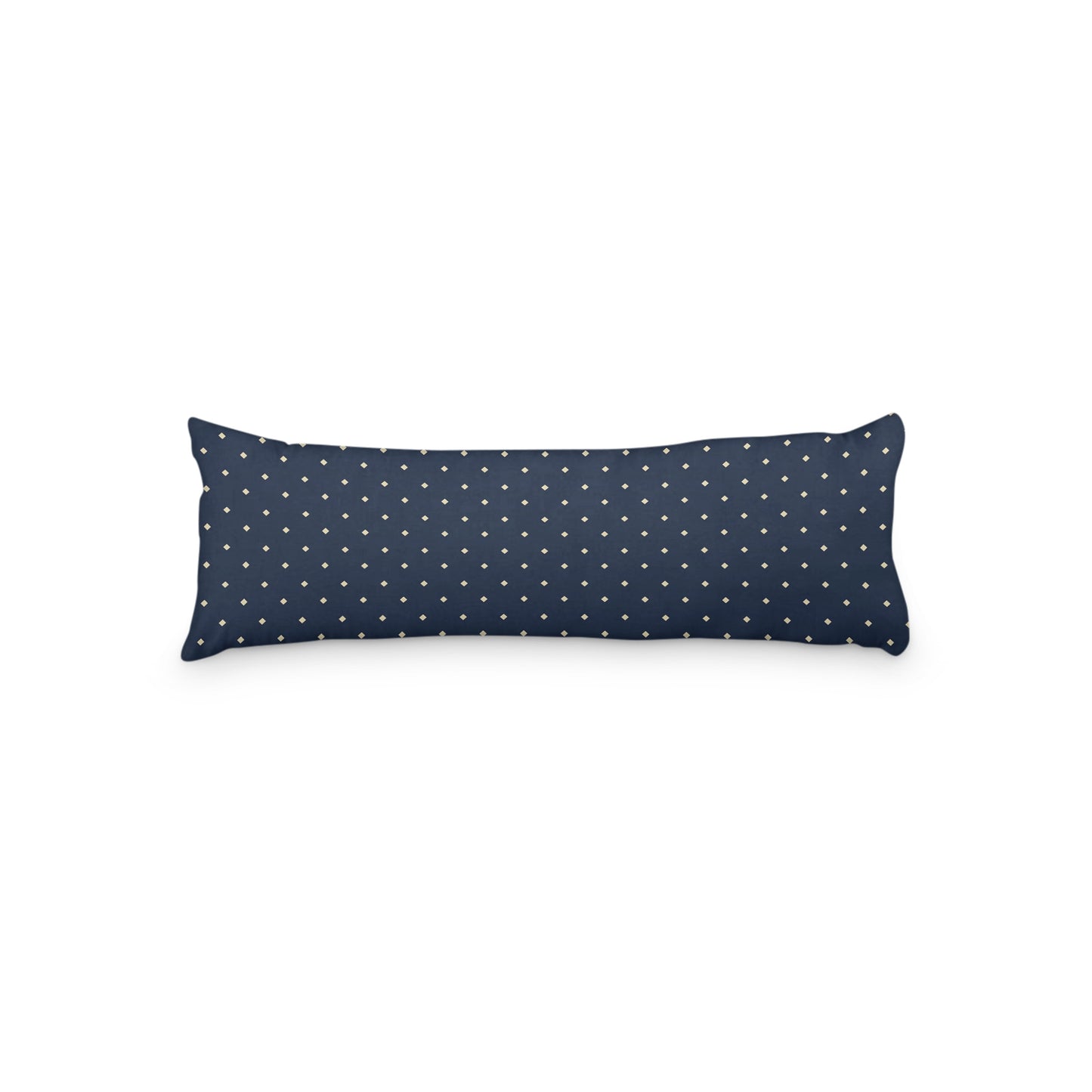 Navy Blue Microfiber Body Pillow with Tan Diamonds, MFBP-1274-102, 20 x 54 inches
