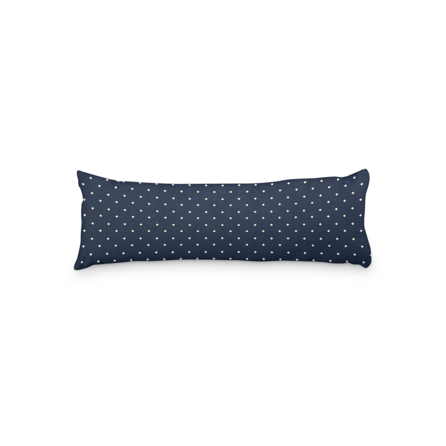 Navy Blue Microfiber Body Pillow with Beige Diamonds, MFBP-1275-102, 20 x 54 inches