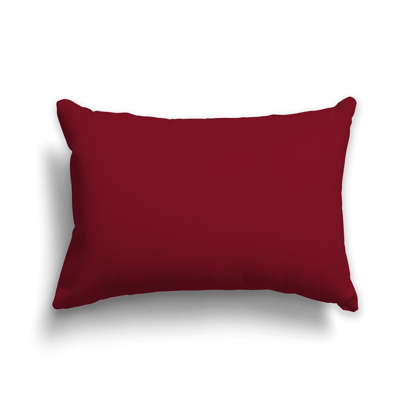 Square Throw Pillow in Solid Burgundy Red Blue