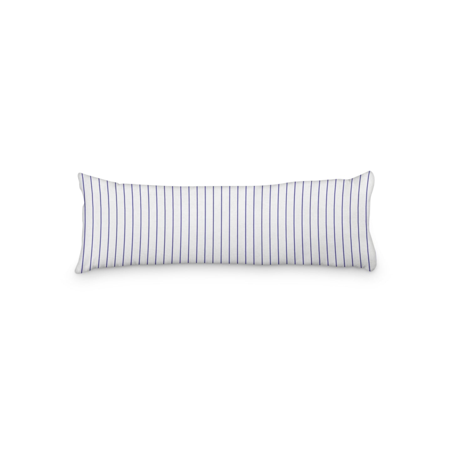 White Microfiber Body Pillow with Fine Purple Stripes, MFBP-1300-151, 20 x 54 inches