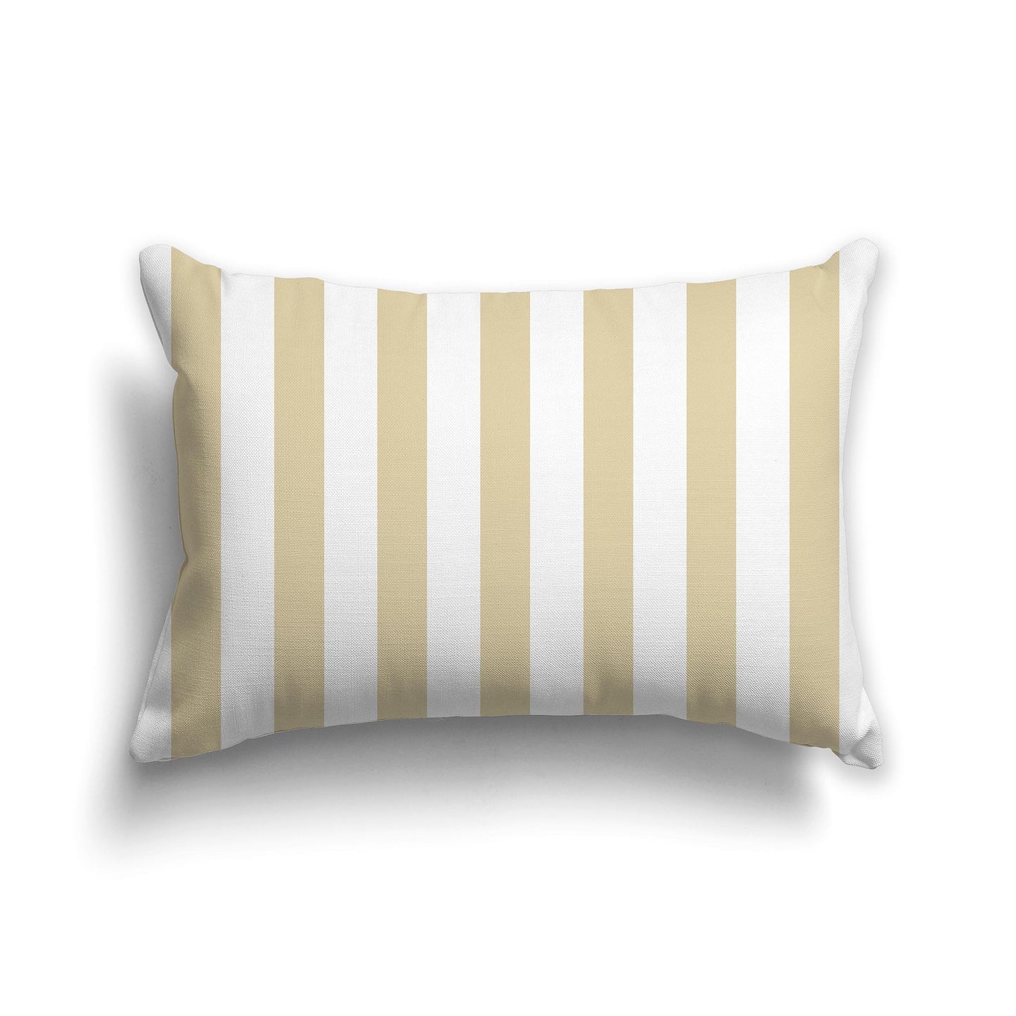 20x14 inch Lumbar Throw Pillow with Thick Desert Sand and White Vertical Bars