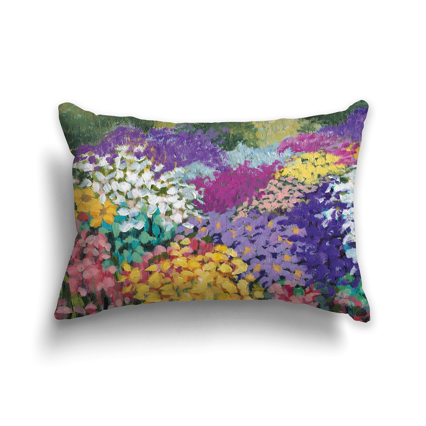 Lumbar Throw Pillow featuring graphic art from the Floral Garden Collection