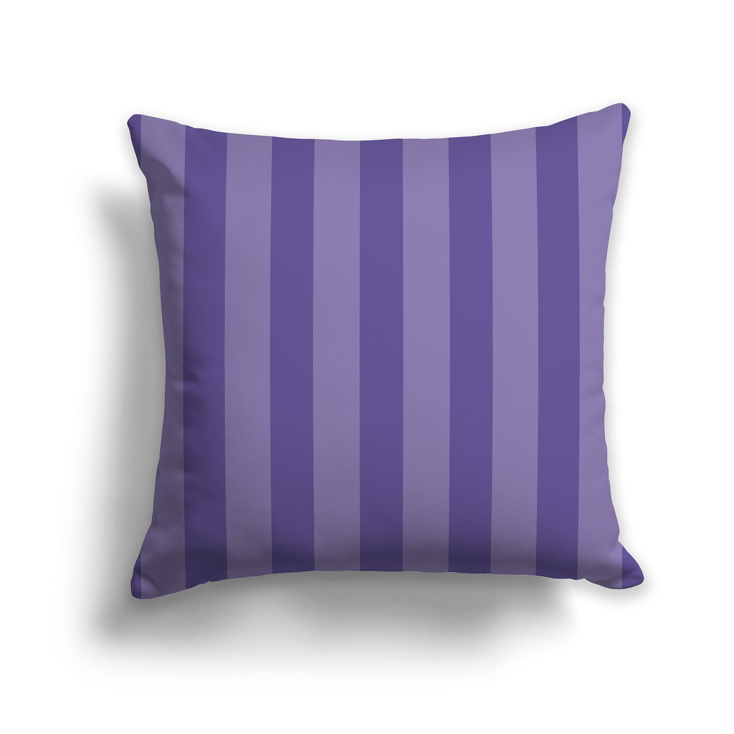 16 inch Throw Pillow with Thick Purple and Medium Purple Vertical Bars