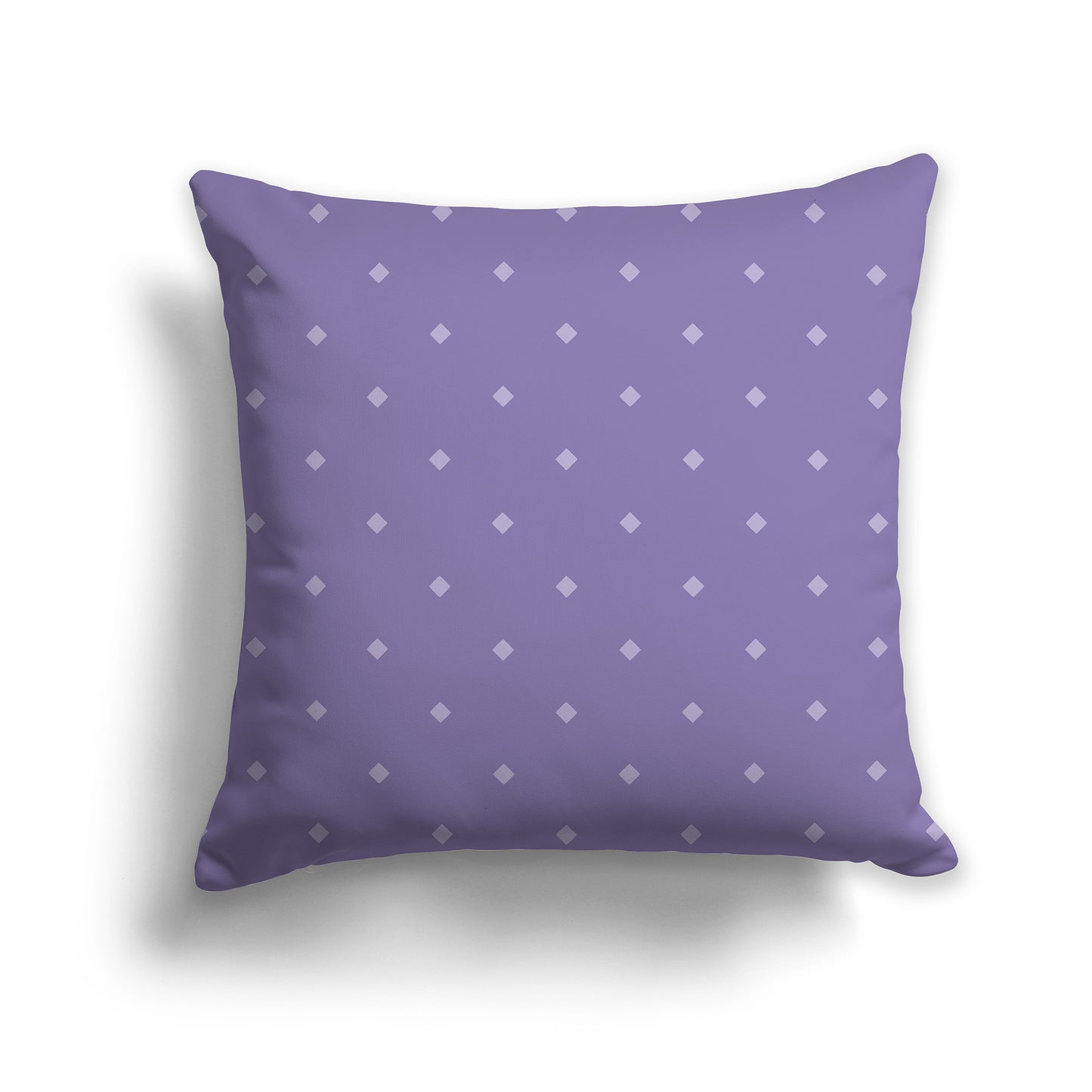18 inch Medium Purple Throw Pillow with Large Light Purple Diamond Pattern