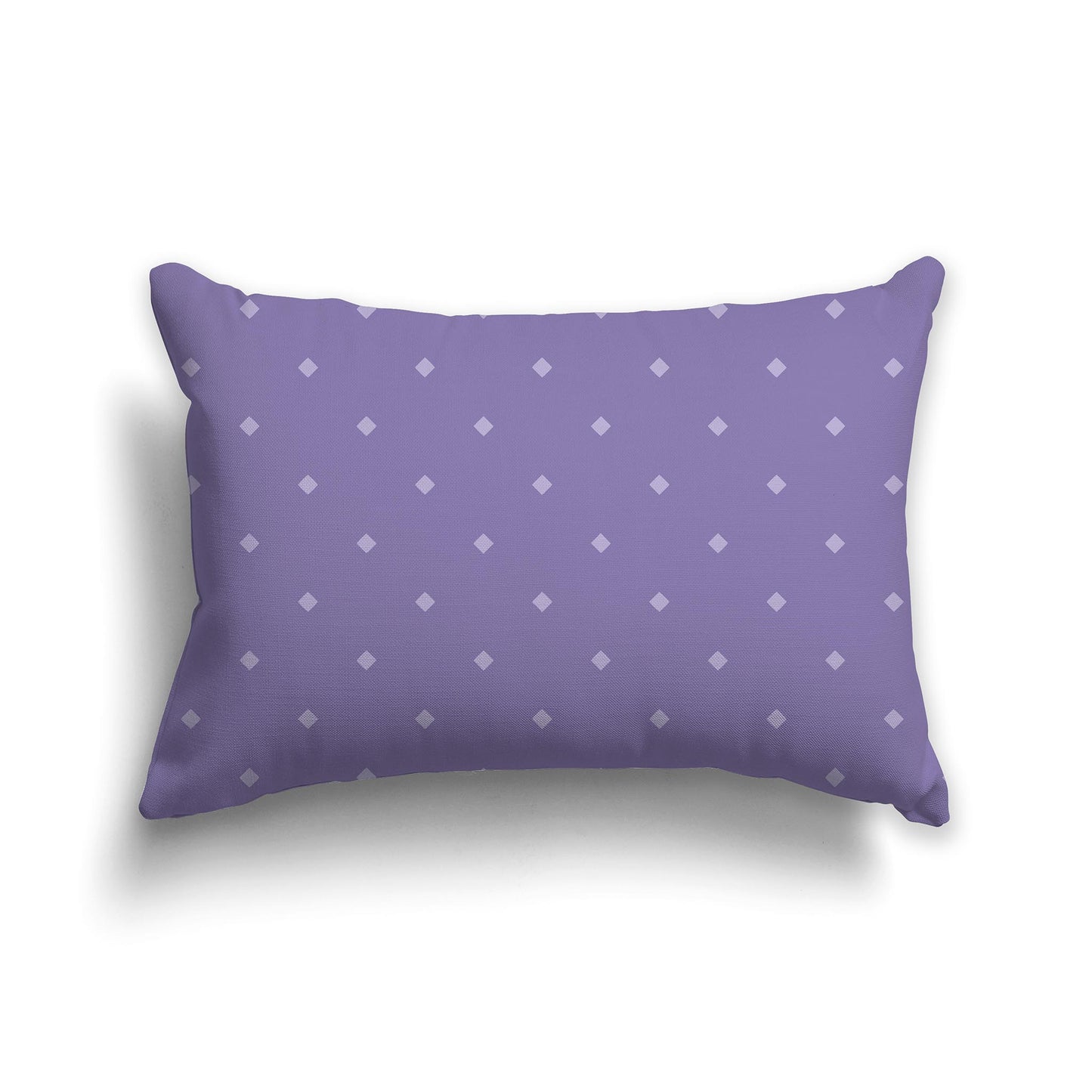 20x14 inch Lumbar Medium Purple Throw Pillow with Large Light Purple Diamond Pattern