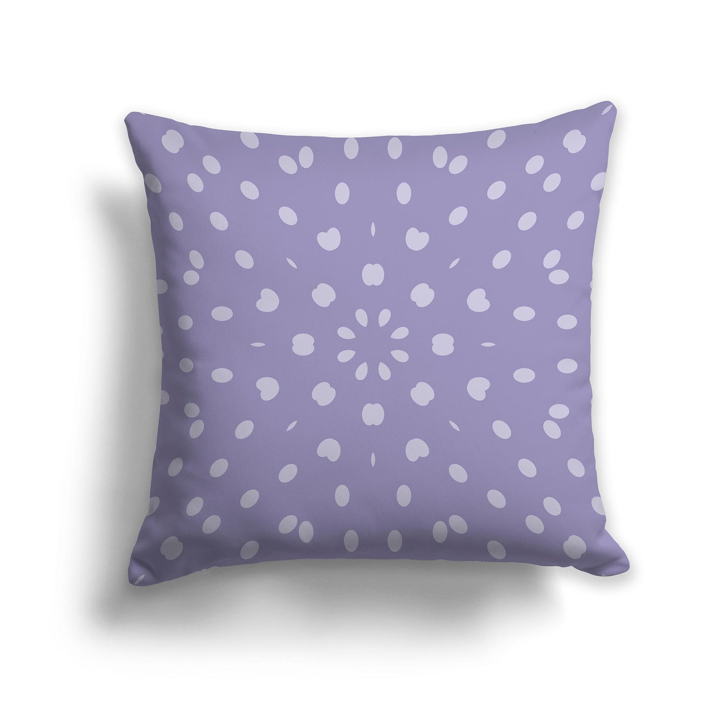 Square Throw Pillow with Two-tone Purple Radiating Oval Burst Pattern