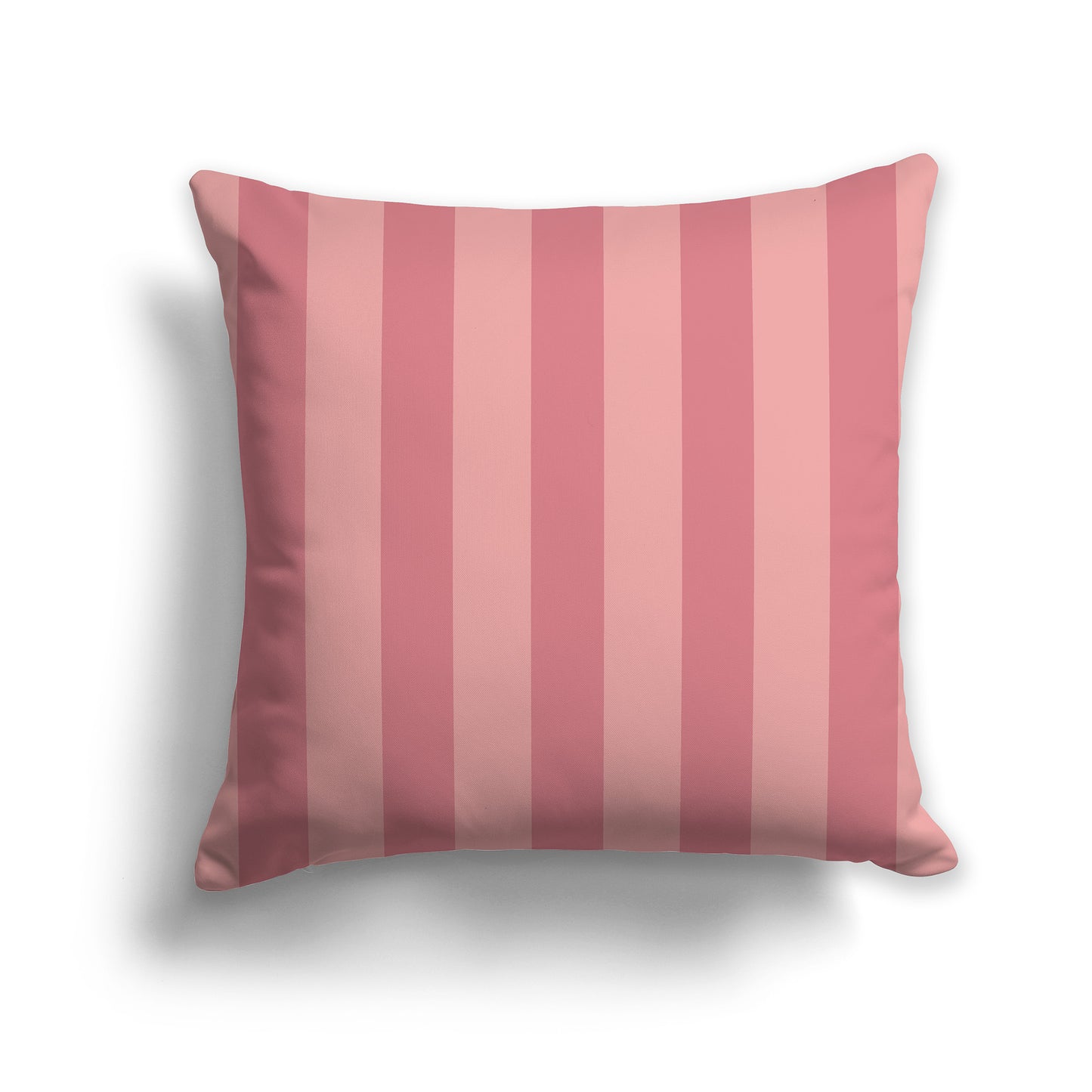 14 inch Throw Pillow with Two-tone Pink Coral Vertical Bars