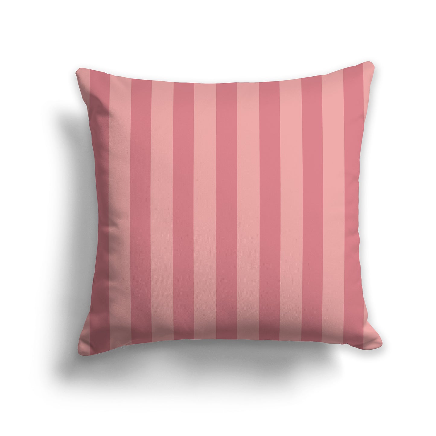 20 inch Throw Pillow with Thick Two-tone Pink Coral Vertical Bars