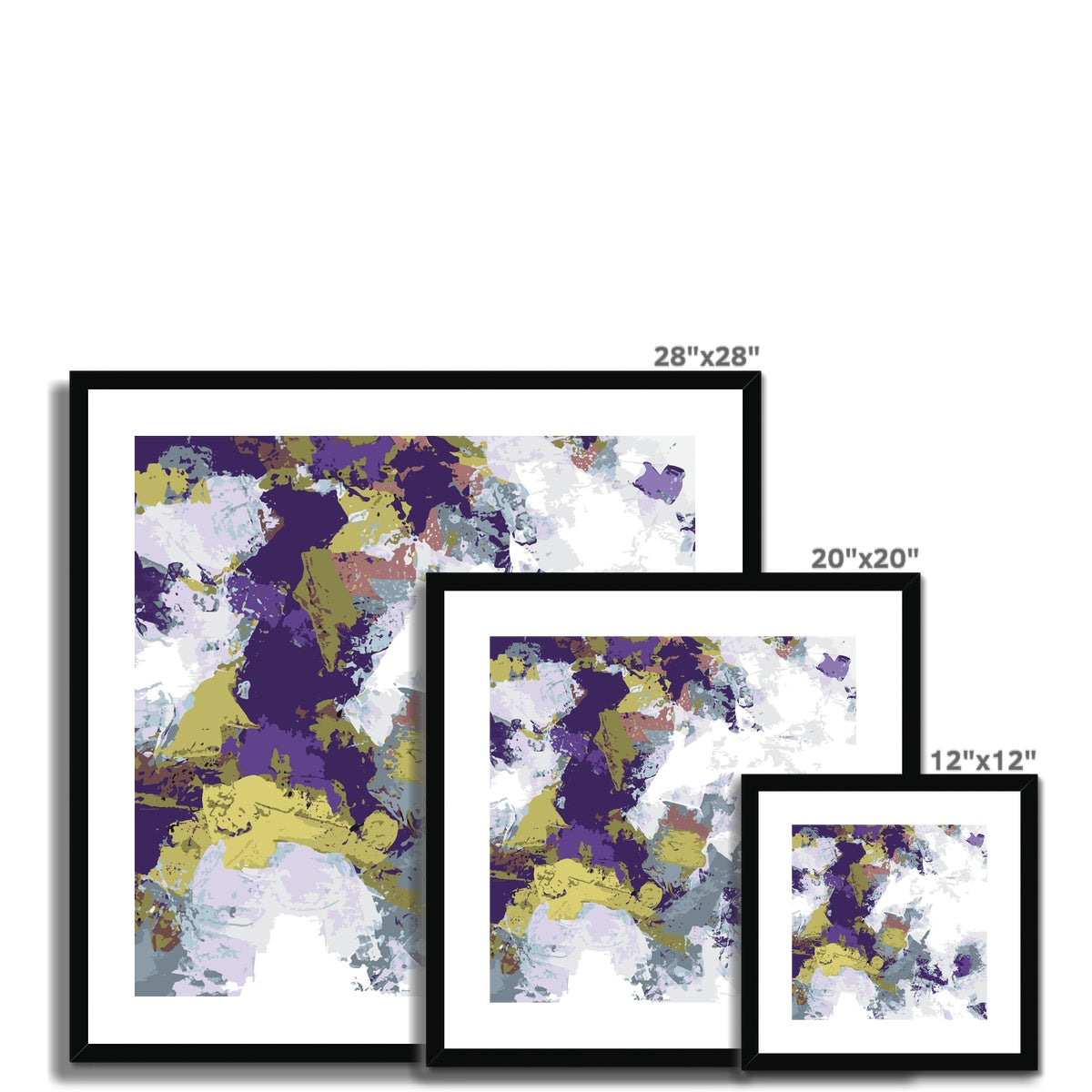 Framed Graphic Art Print, White Mat - 8x8 12x12 16x16 20x20 24x24 28x28 inches | FPS-1140-7695