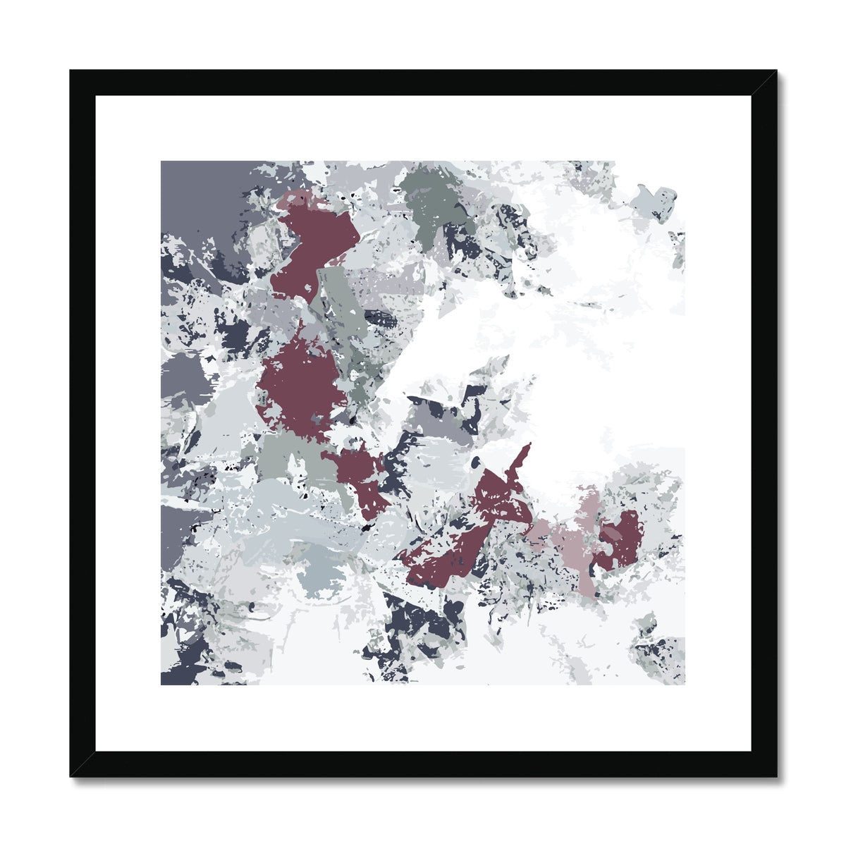 Framed Graphic Art Print, White Mat - 8x8 12x12 16x16 20x20 24x24 28x28 inches | FPS-1210-7695