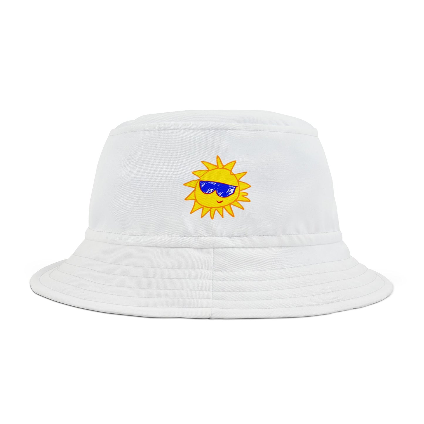 White Bucket Hat with Cheerful Vibes | BHSF-W