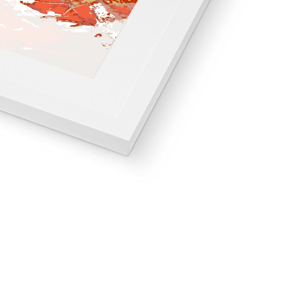 Framed Graphic Art Print, White Mat - 8x8 12x12 16x16 20x20 24x24 28x28 inches | FPS-1130-7693