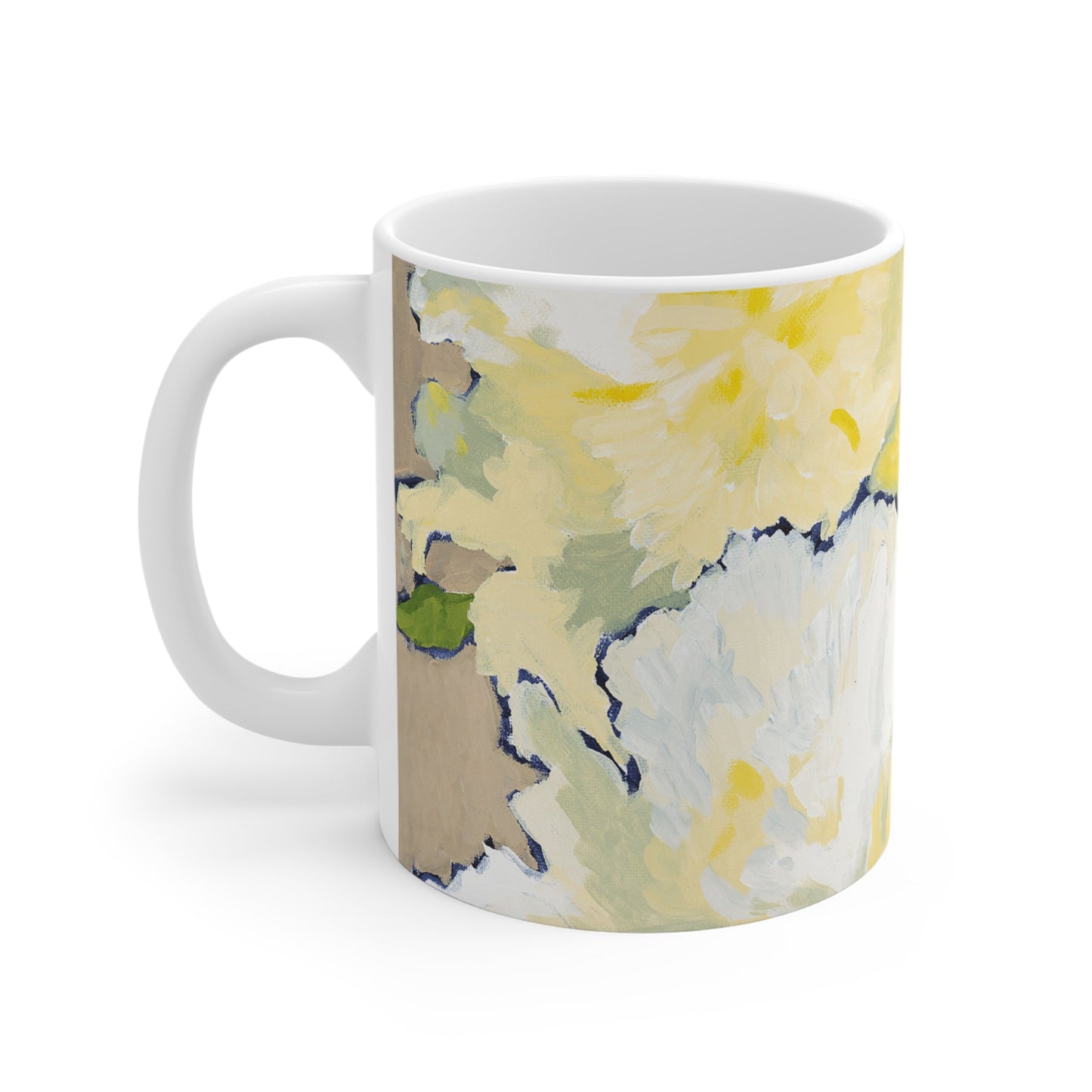 11oz Fine Art Ceramic Mug | White Peonies, CM-1050