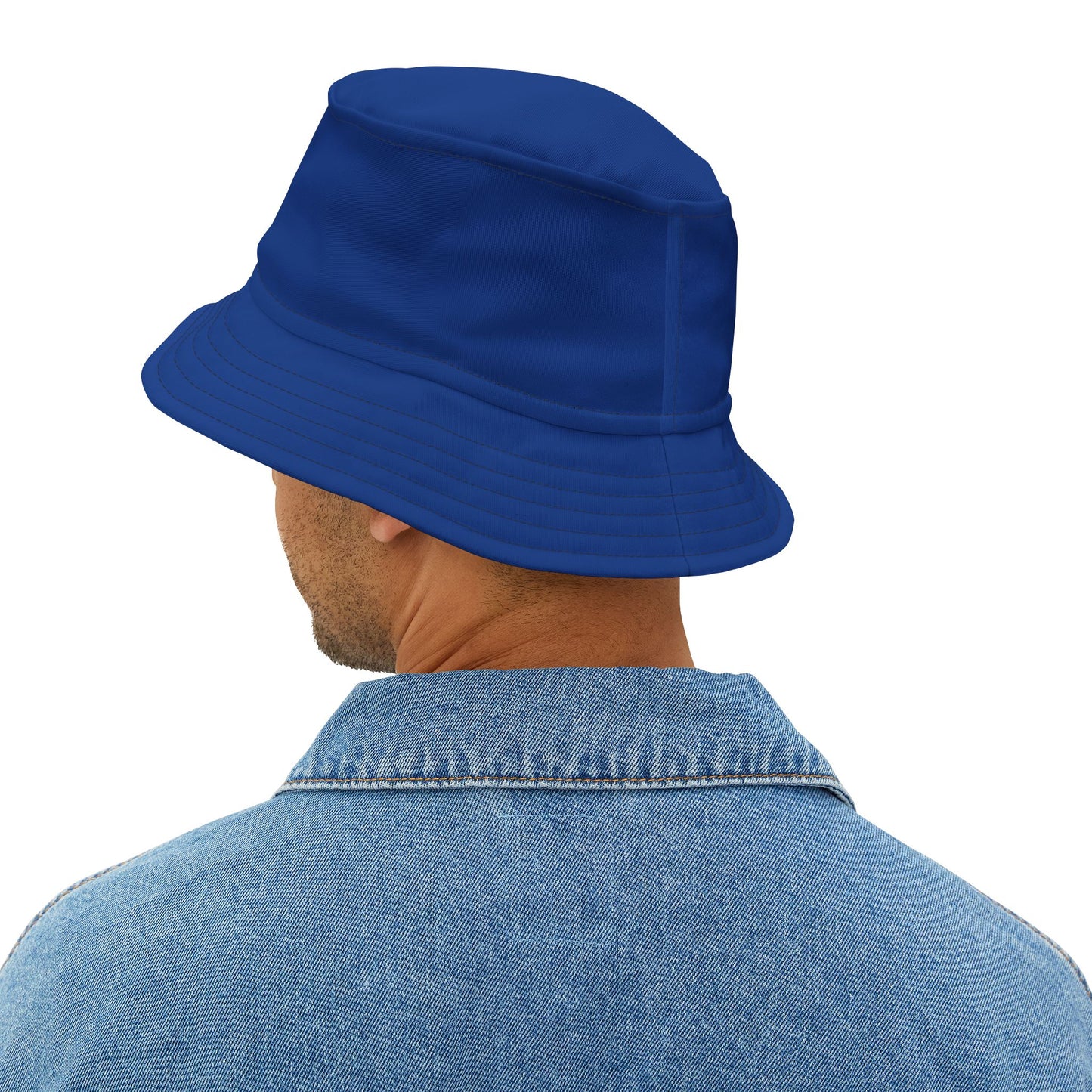 Blue Bucket Hat with Rainbow Vibes | BHPF-B