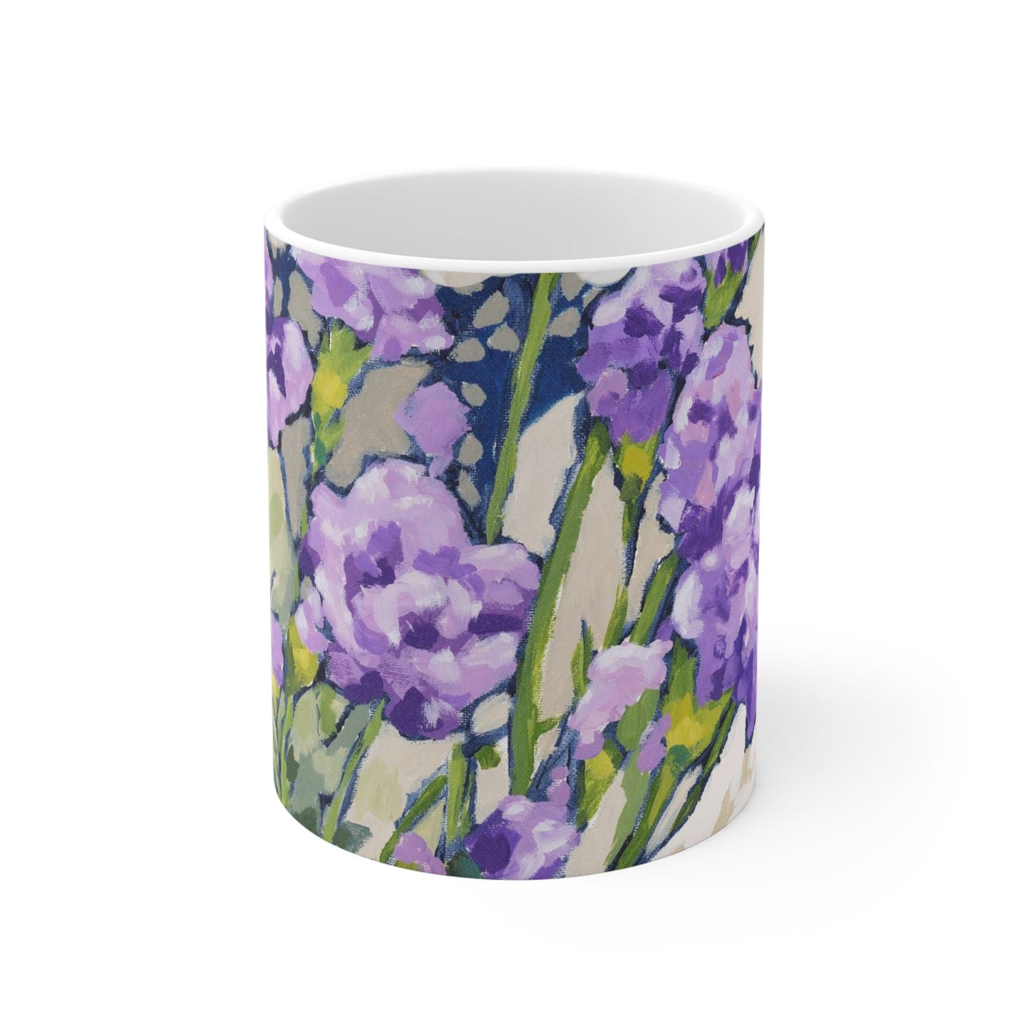 11oz Fine Art Ceramic Mug | Mauve Carnations, CM-1070