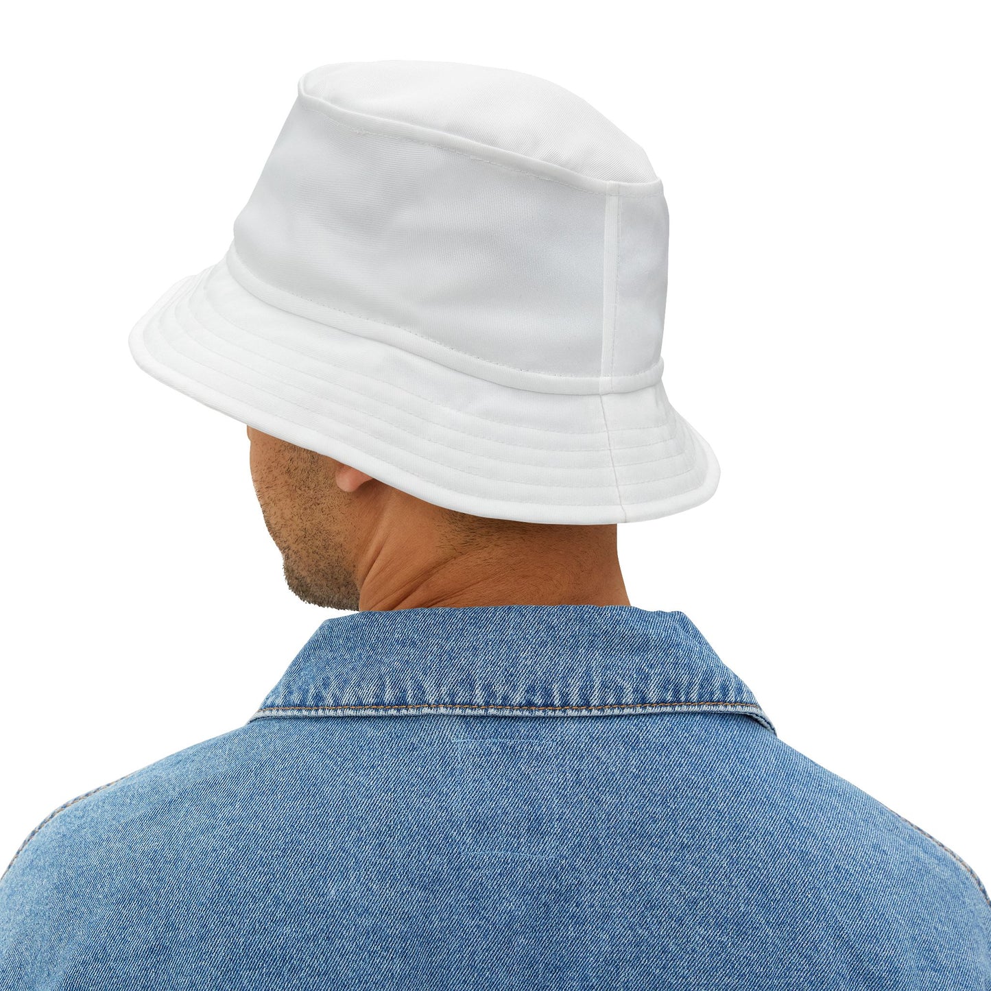White Bucket Hat with Rainbow Vibes | BHPT