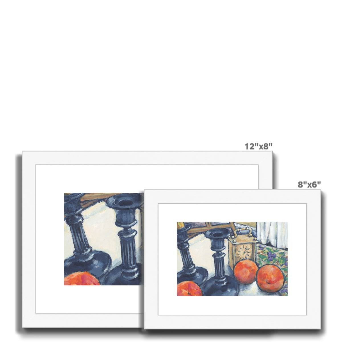 Framed Fine Art Print, White Mat - 8x6 10x8 12x8 inches | Still Life in Acrylic, FPH-1000-1102