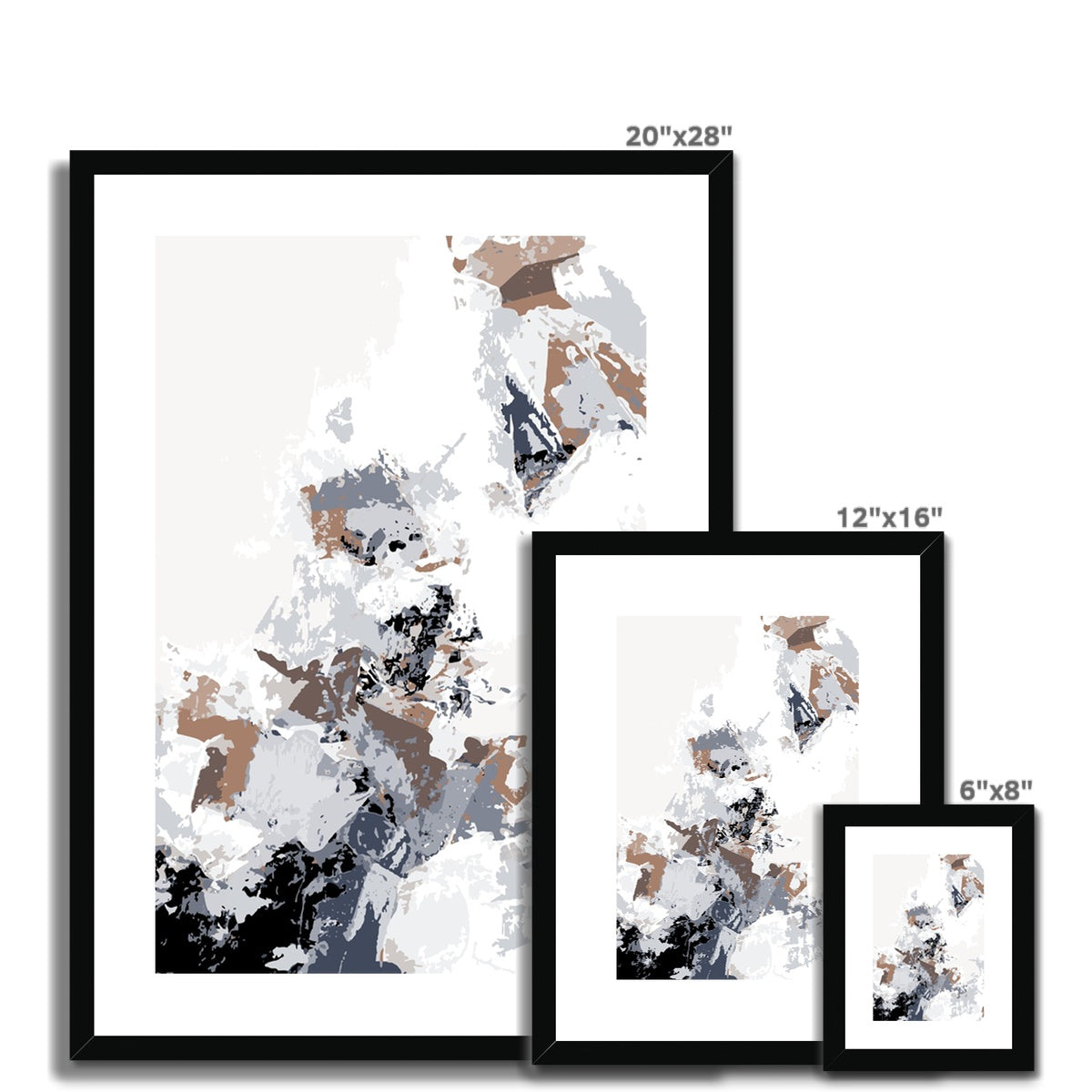 Framed Graphic Art Print, White Mat - 6x8, 8x12, 11x14, 12x16, 16x20, 18x24, 20x28 inches | FPV-1220-7694