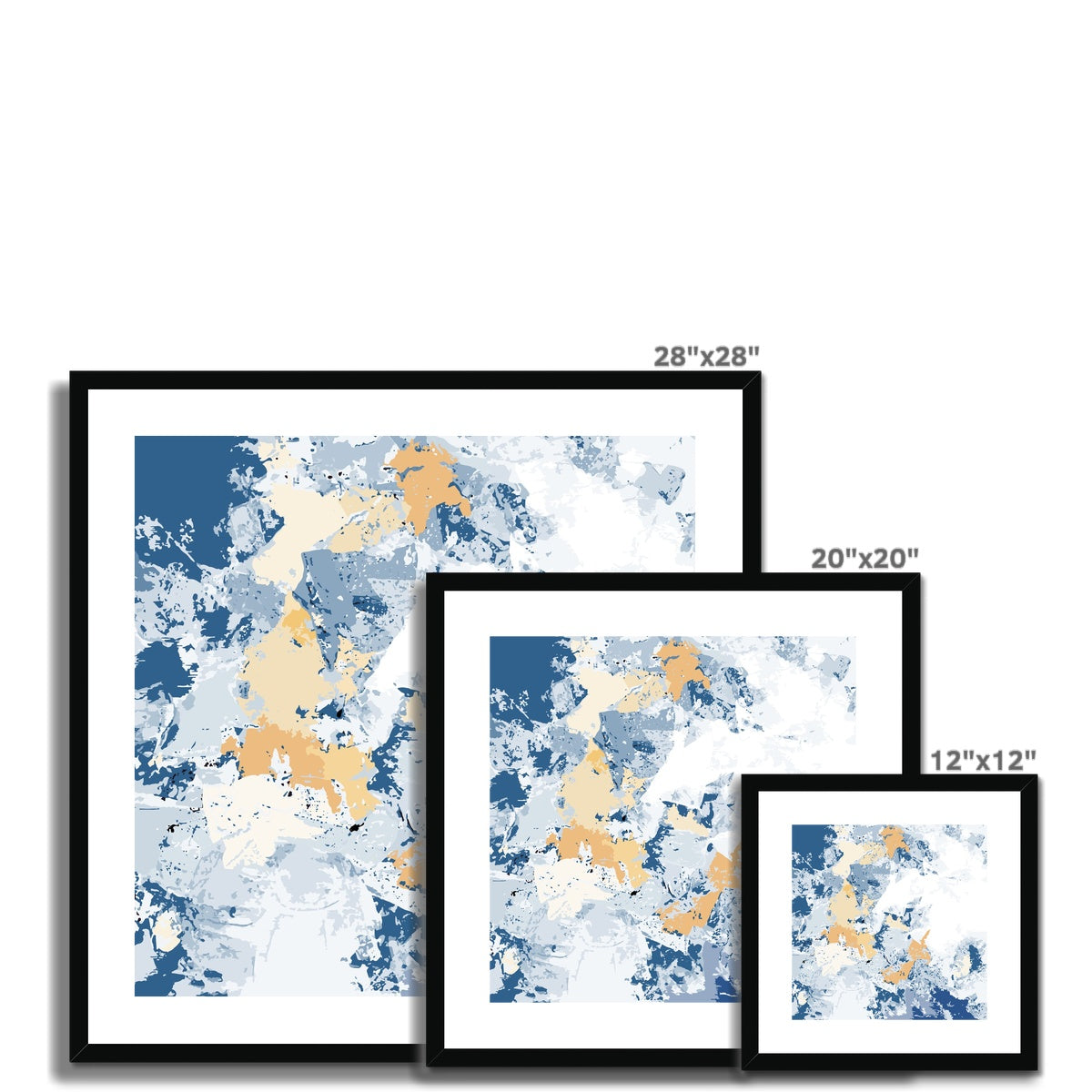 Framed Graphic Art Print, White Mat - 8x8 12x12 16x16 20x20 24x24 28x28 inches | FPS-1230-7695