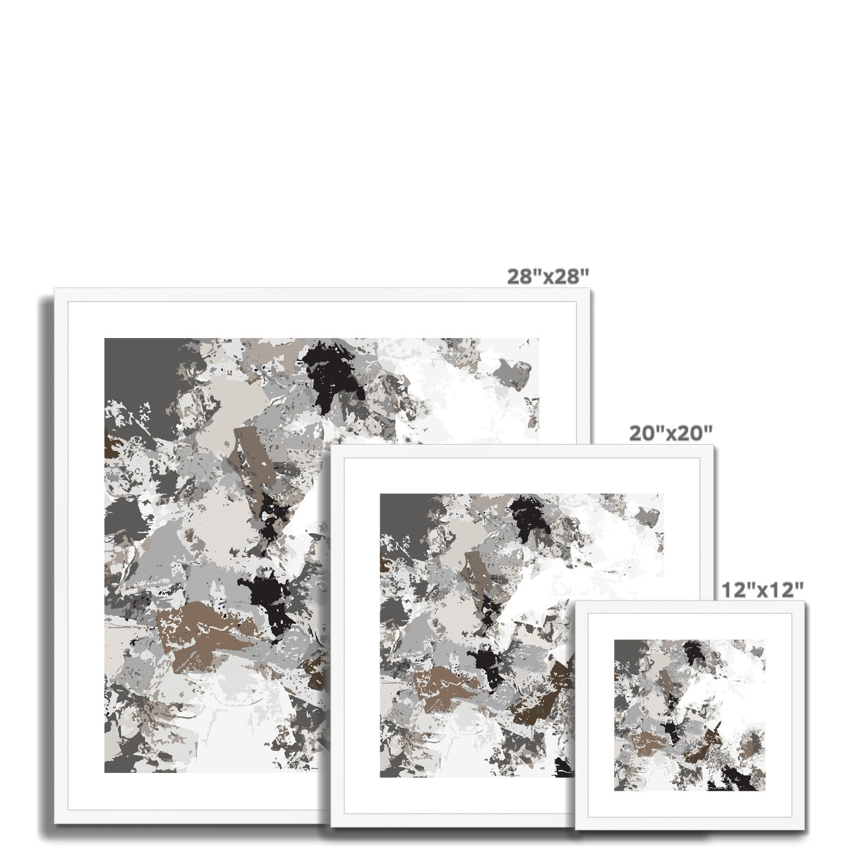 Framed Graphic Art Print, White Mat - 8x8 12x12 16x16 20x20 24x24 28x28 inches | FPS-1170-7695