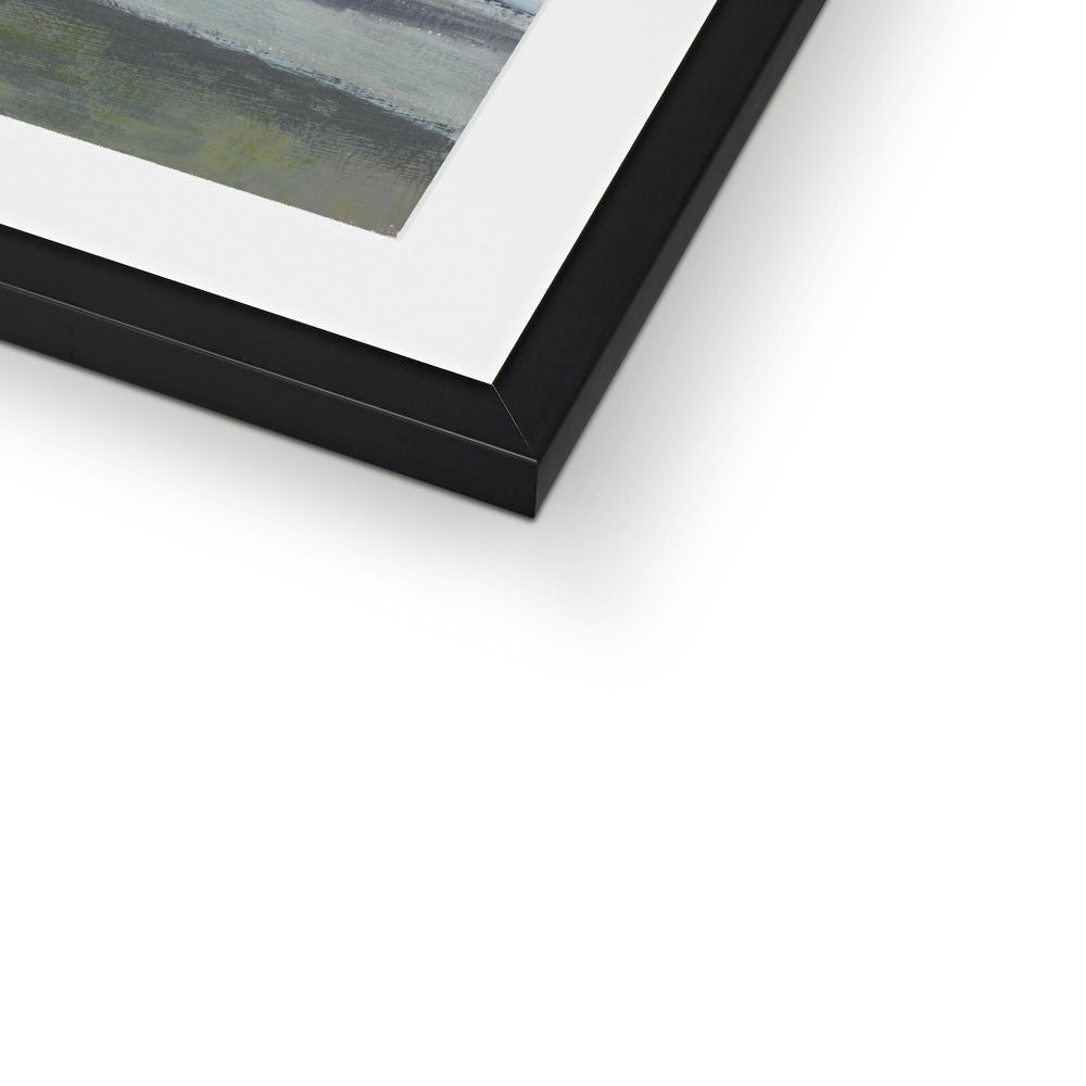 Framed Fine Art Print, White Mat - 10x8 20x16 inches | Mourning Doves in Acrylic, FPH-1000-1125