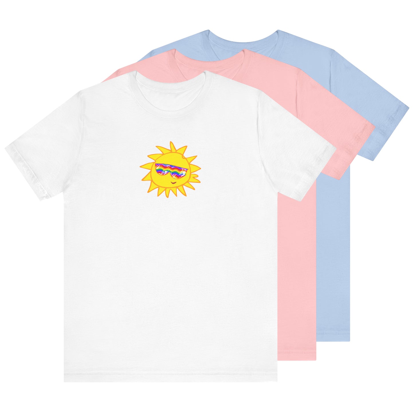 Bella + Canvas 3001 Unisex Rainbow Vibes Tee - Perfect for summer, gifts, celebrations and beach days | TSPF