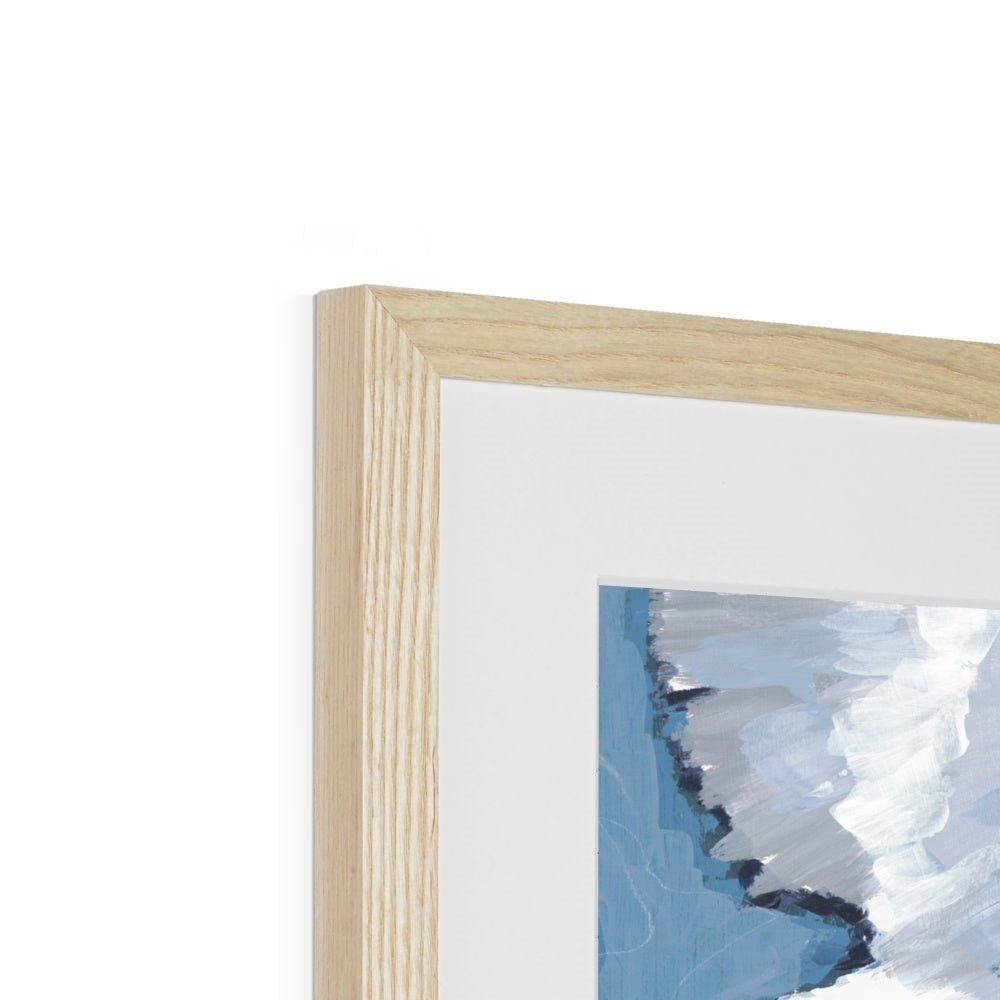 Framed Fine Art Print, White Mat - 8x8 12x12 16x16 20x20 24x24 28x28 36x36 inches | White Herons in Acrylic, FPS-1020-001