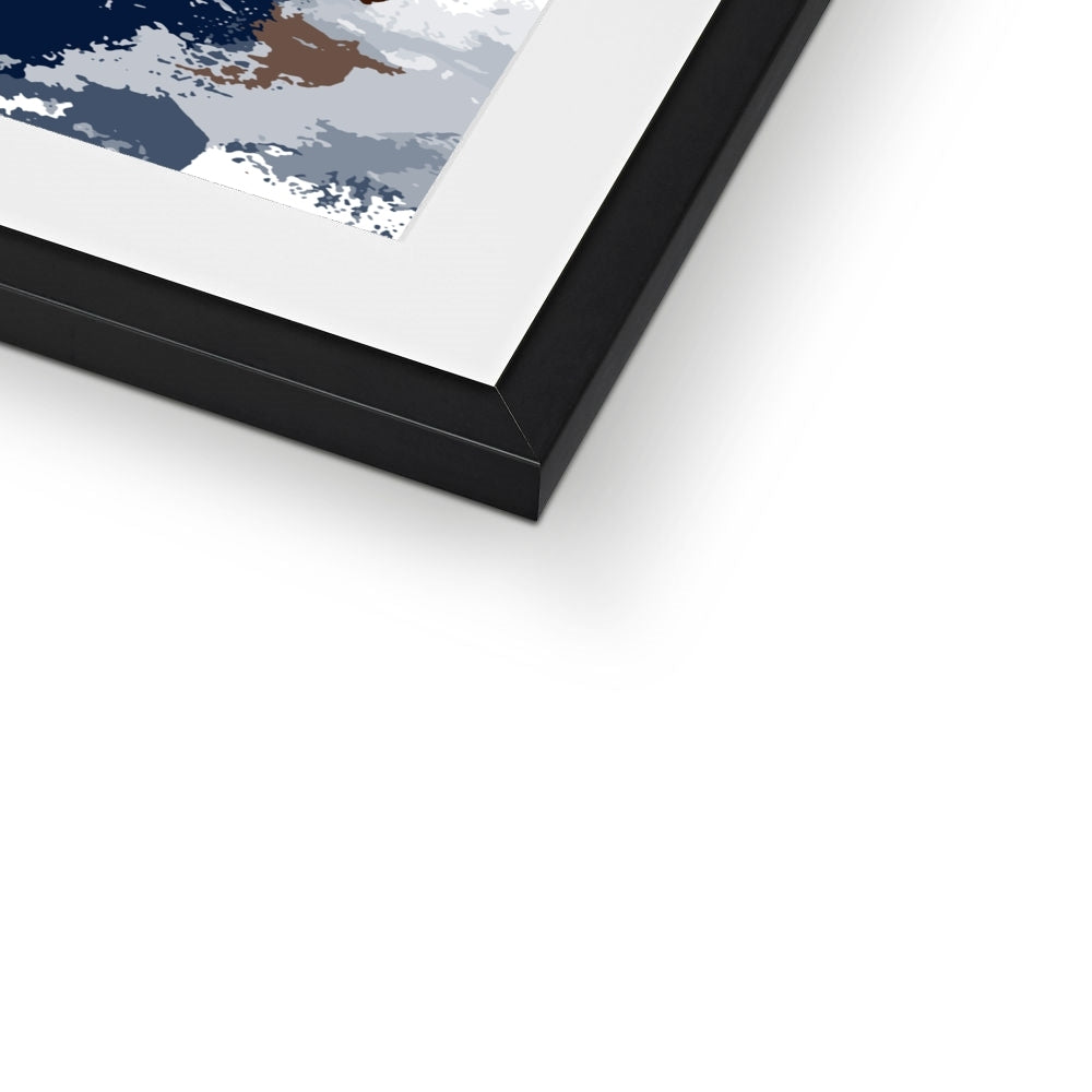 Framed Graphic Art Print, White Mat - 8x8 12x12 16x16 20x20 24x24 28x28 inches | FPS-1160-7690